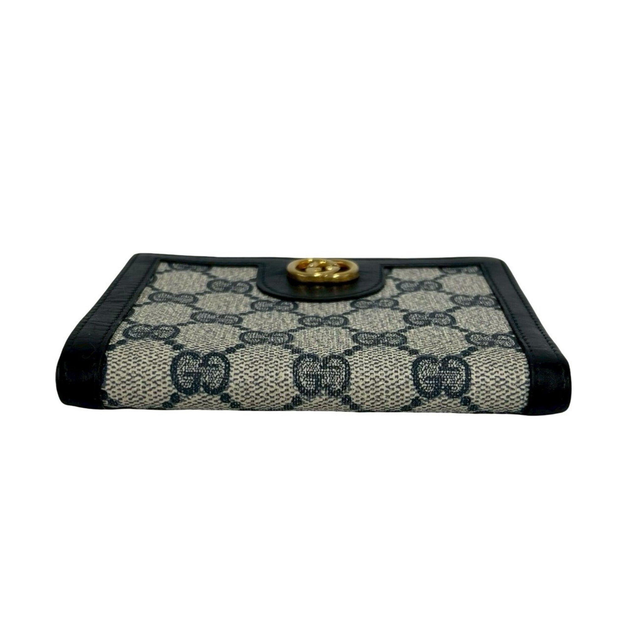 Gucci Navy Leather Pvc Wallet (Bi-Fold) (Pre-Owned)