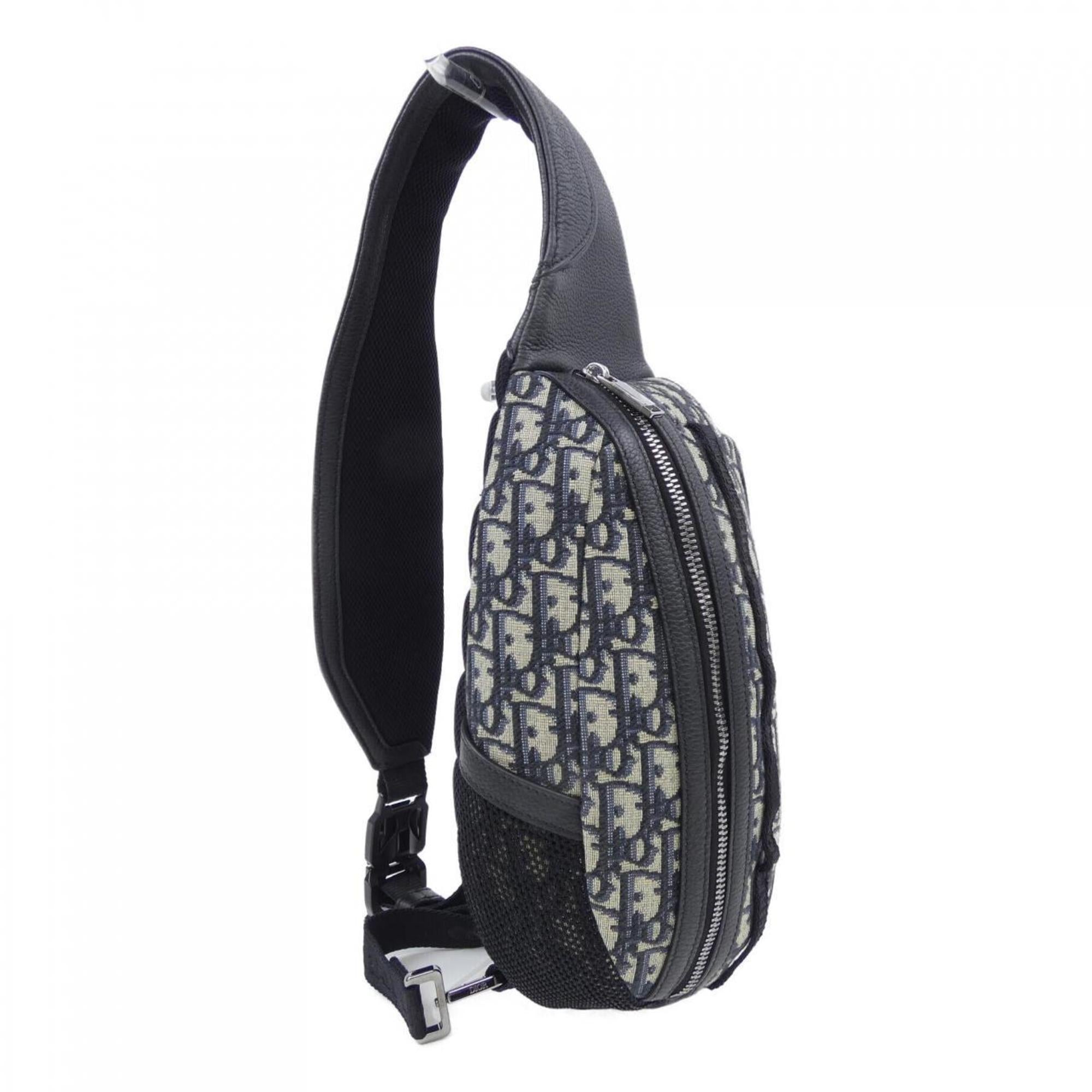 Christian Dior Beige Black Navy Handbag (Pre-Owned)