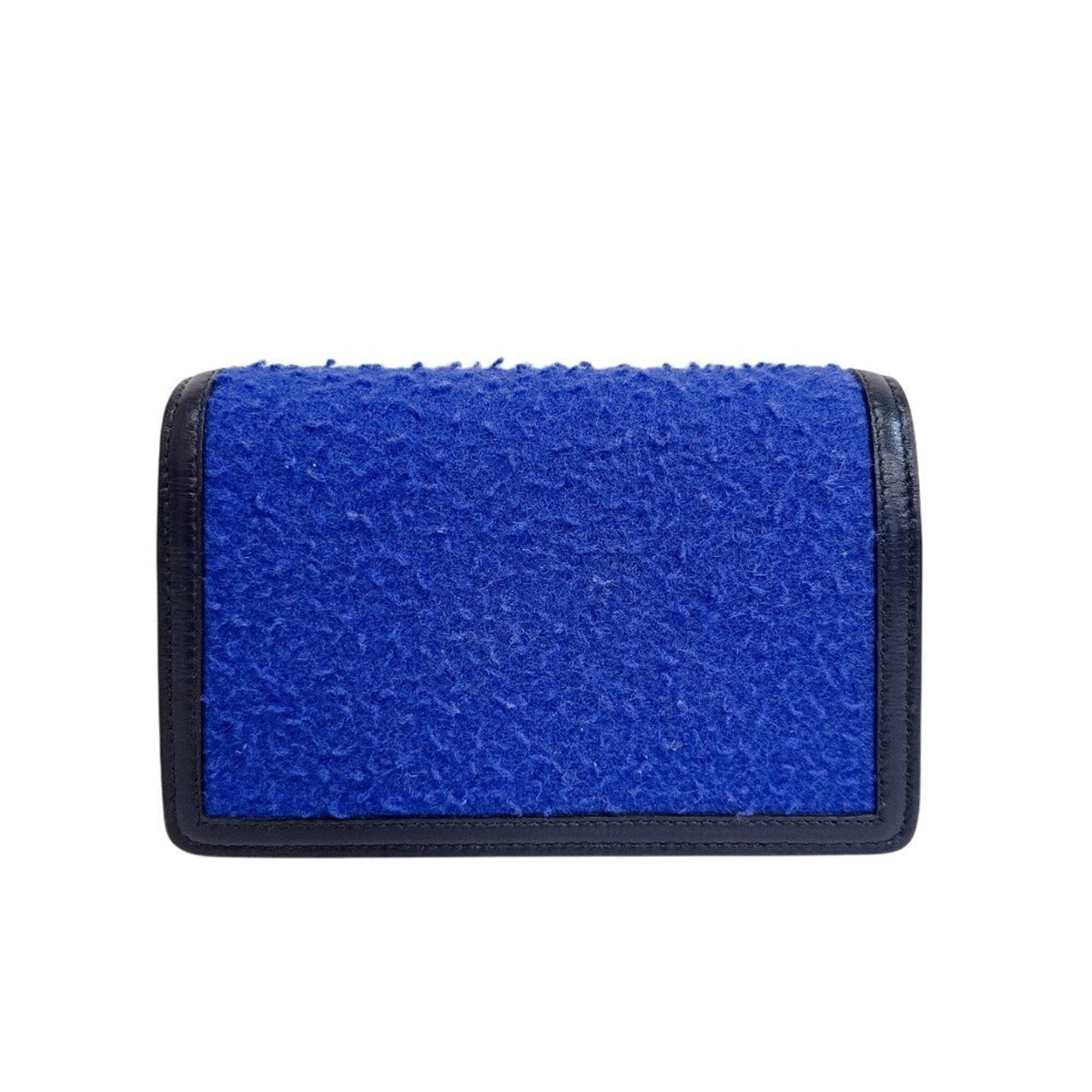 Gucci Blue Wool Leather Shoulder Bag (Pre-Owned)