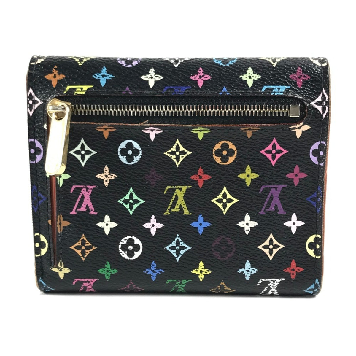 Louis Vuitton Black Monogram Multicolore Bill Wallet (Tri-Fold) (Pre-Owned)