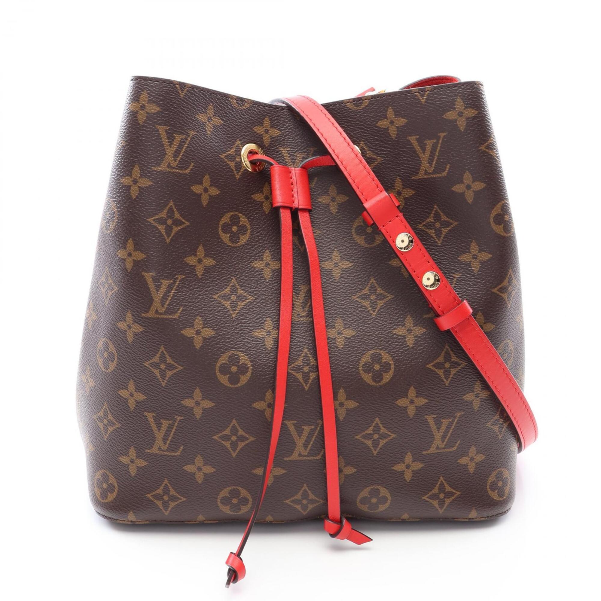 Louis Vuitton Brown Coquelicots Red Color Coated Canvas Pvc Monogram Leather Handbag Shoulder Bag (Pre-Owned)