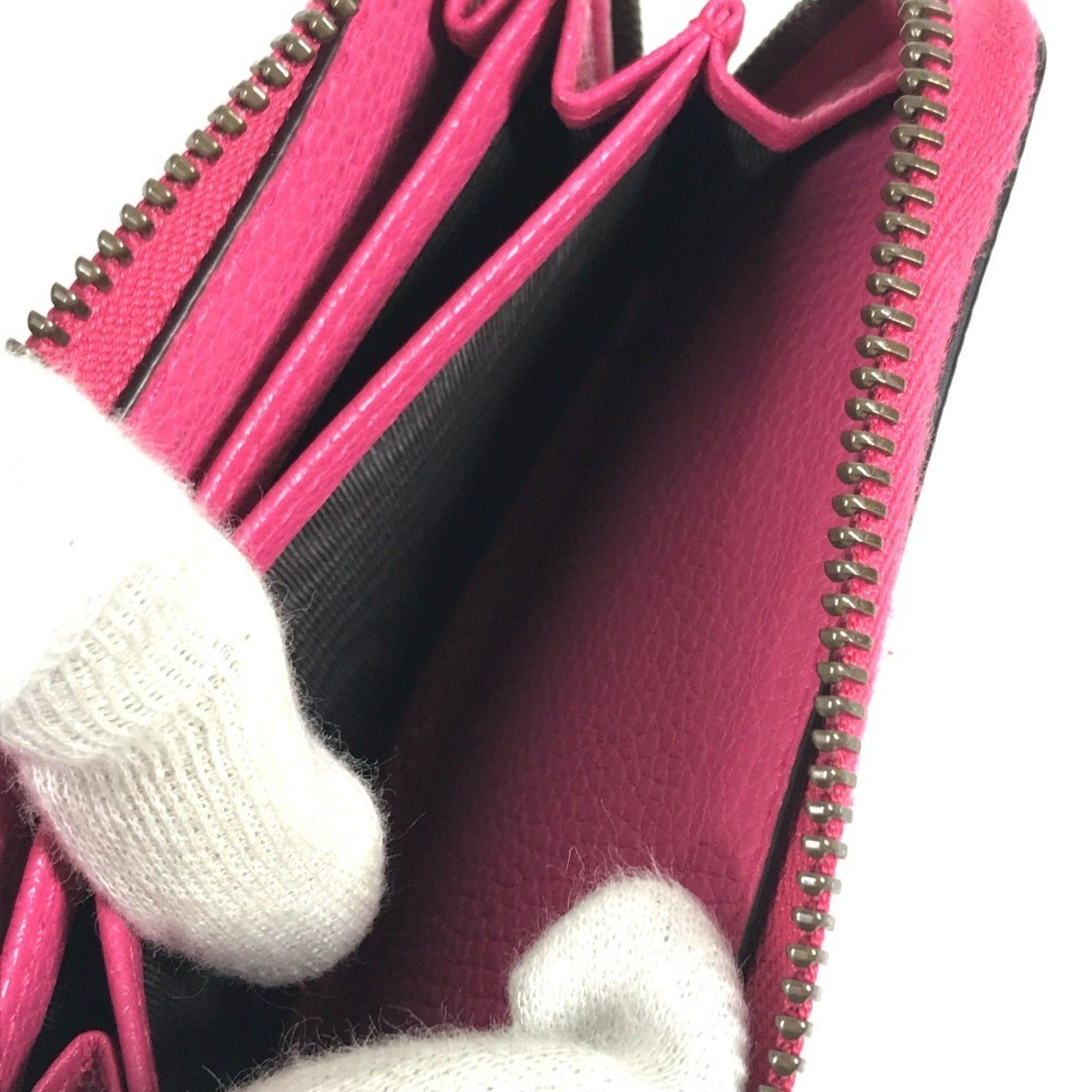 Gucci Pink Leather Coin Purse/Coin Case (Pre-Owned)