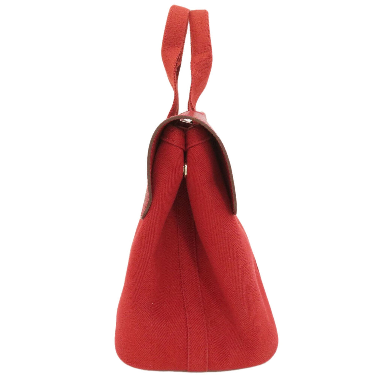 Hermes Red Color Canvas Tote Bag (Pre-Owned)