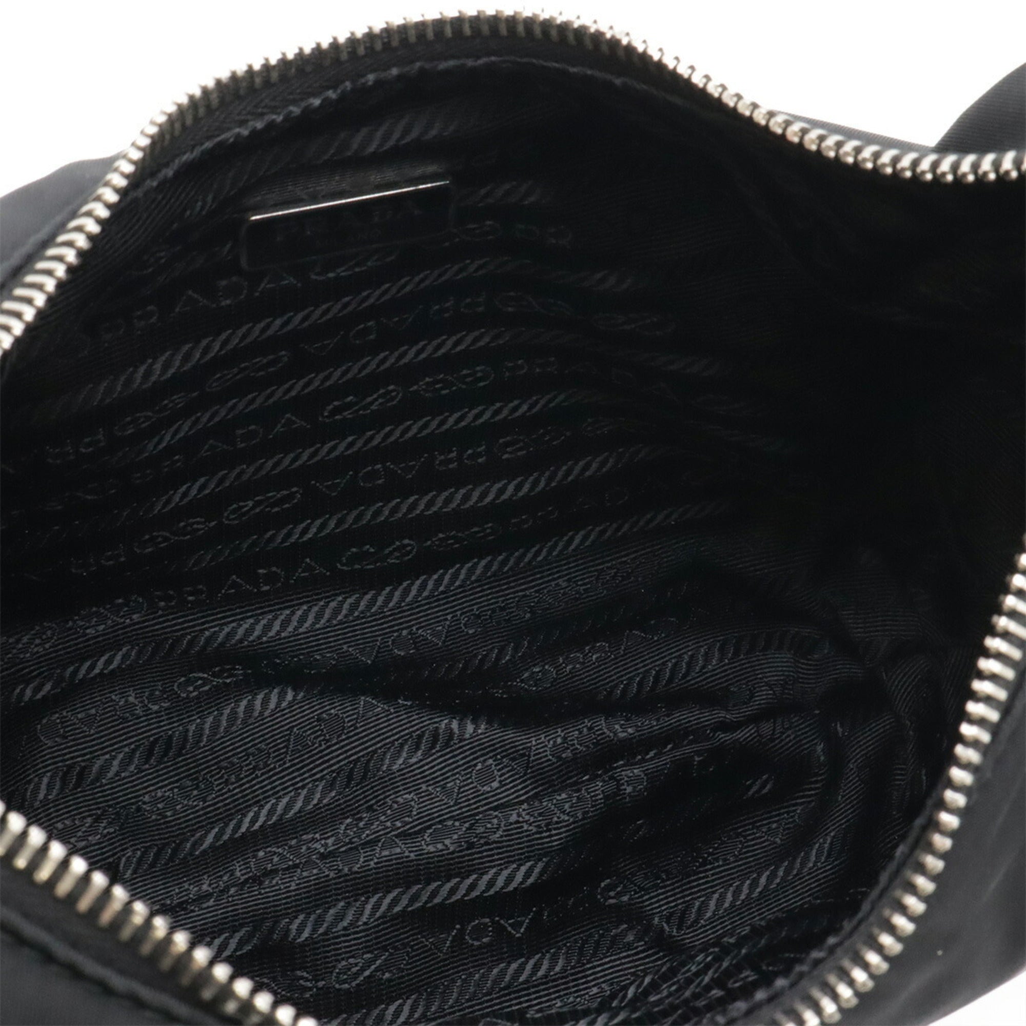 Prada Black Nero Nylon Leather Shoulder Bag (Pre-Owned)