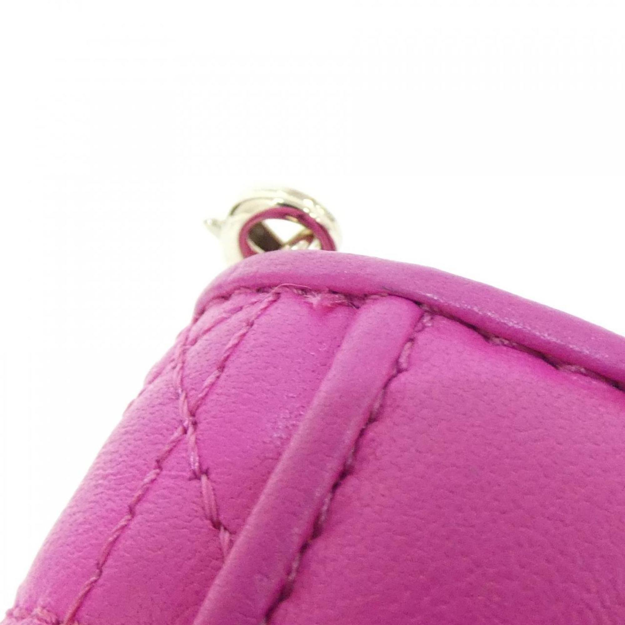Christian Dior Pink Leather Wallet (Tri-Fold) (Pre-Owned)