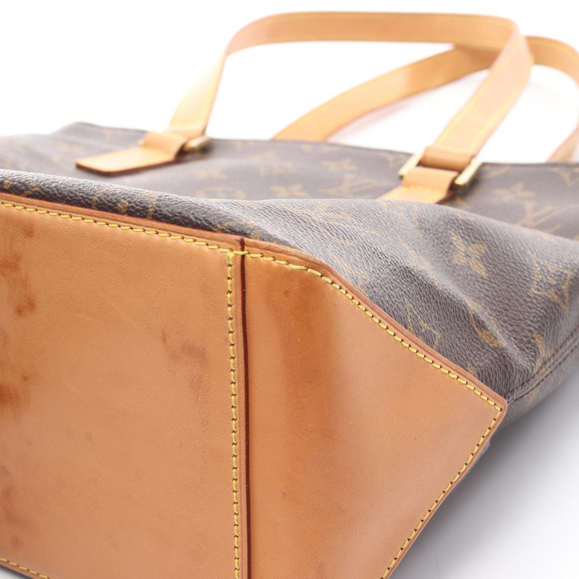 Louis Vuitton Brown Coated Canvas Leather Handbag Shoulder Bag (Pre-Owned)