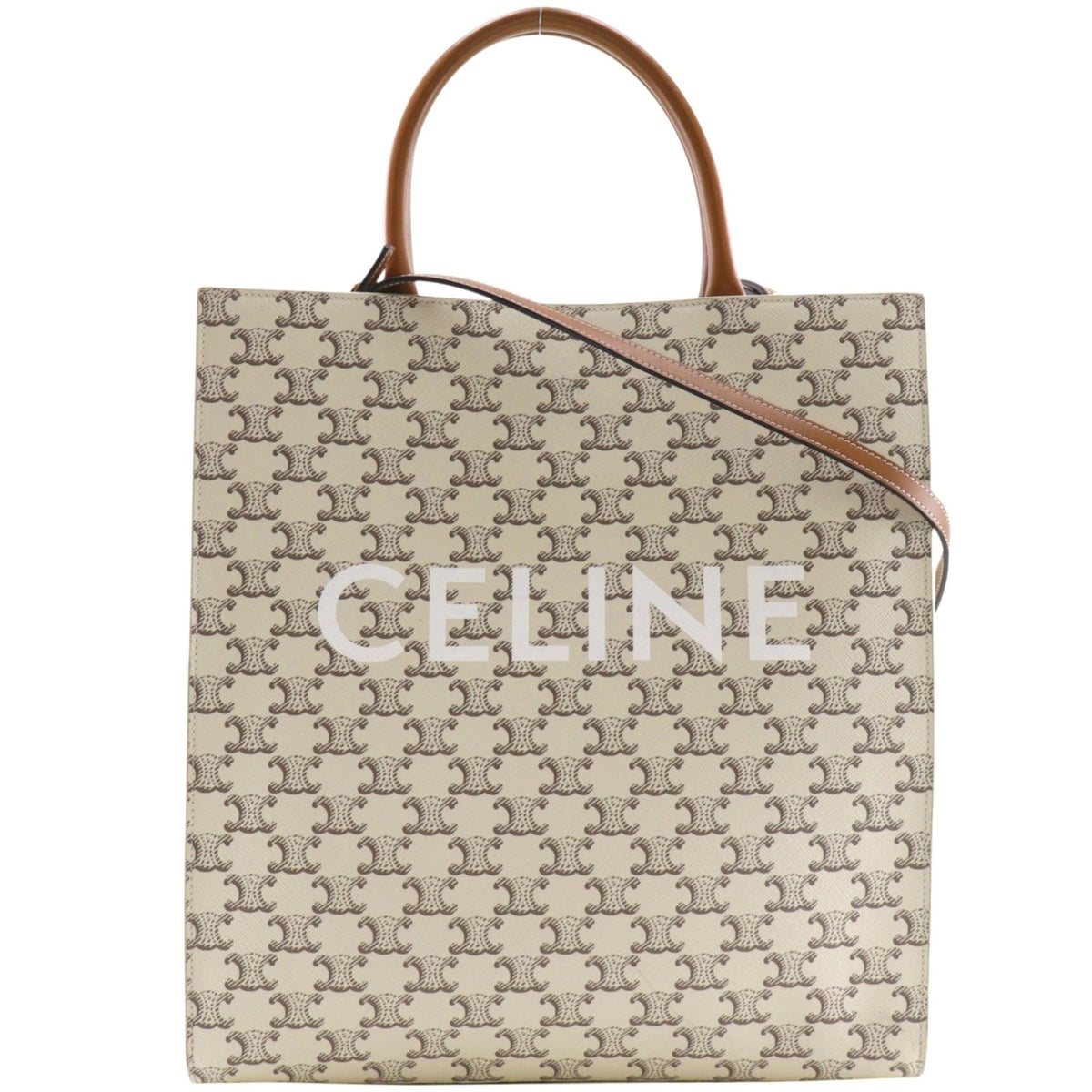 Celine Cabas White Pvc Handbag (Pre-Owned)
