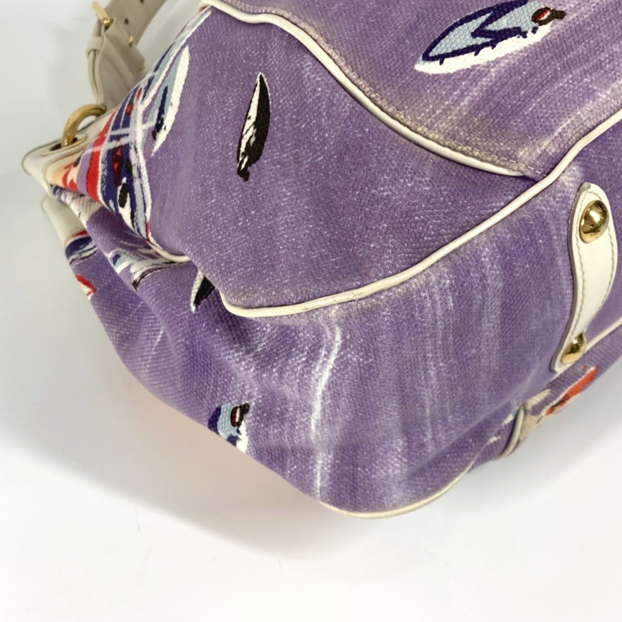 Louis Vuitton Multi-Color Leather Canvas Shoulder Bag (Pre-Owned)
