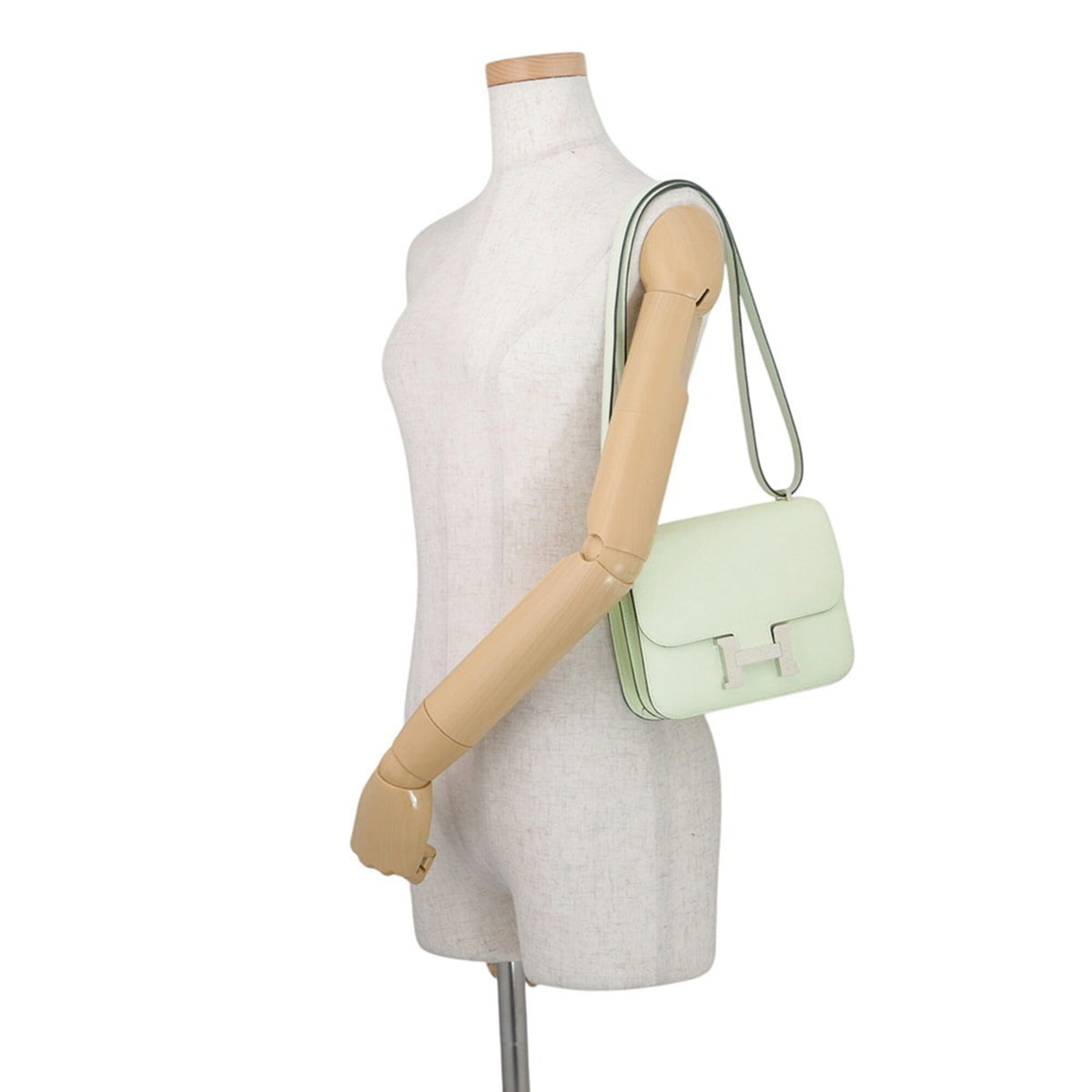 Hermes Light Green Vert Epsom Leather Handbag Shoulder Bag (Pre-Owned)