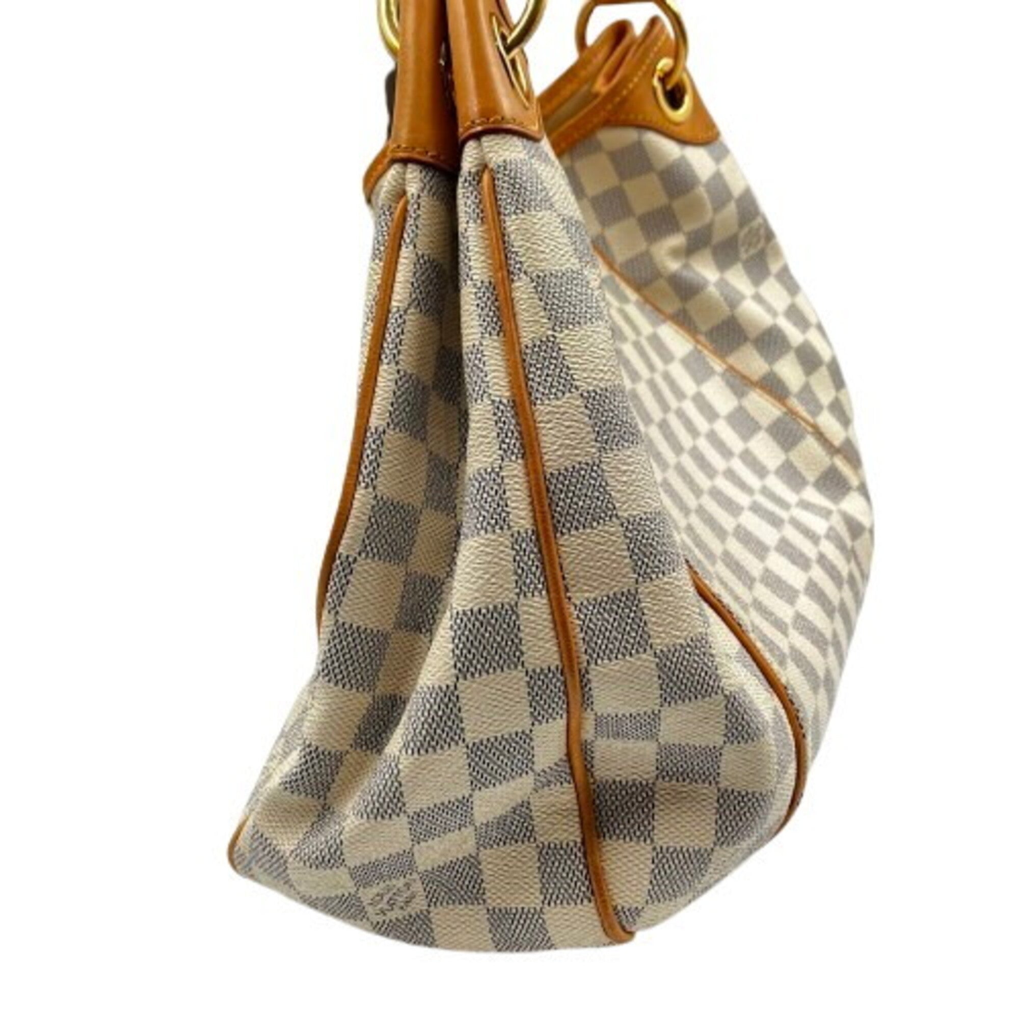 Louis Vuitton Damier Azur White Pvc Shoulder Bag (Pre-Owned)