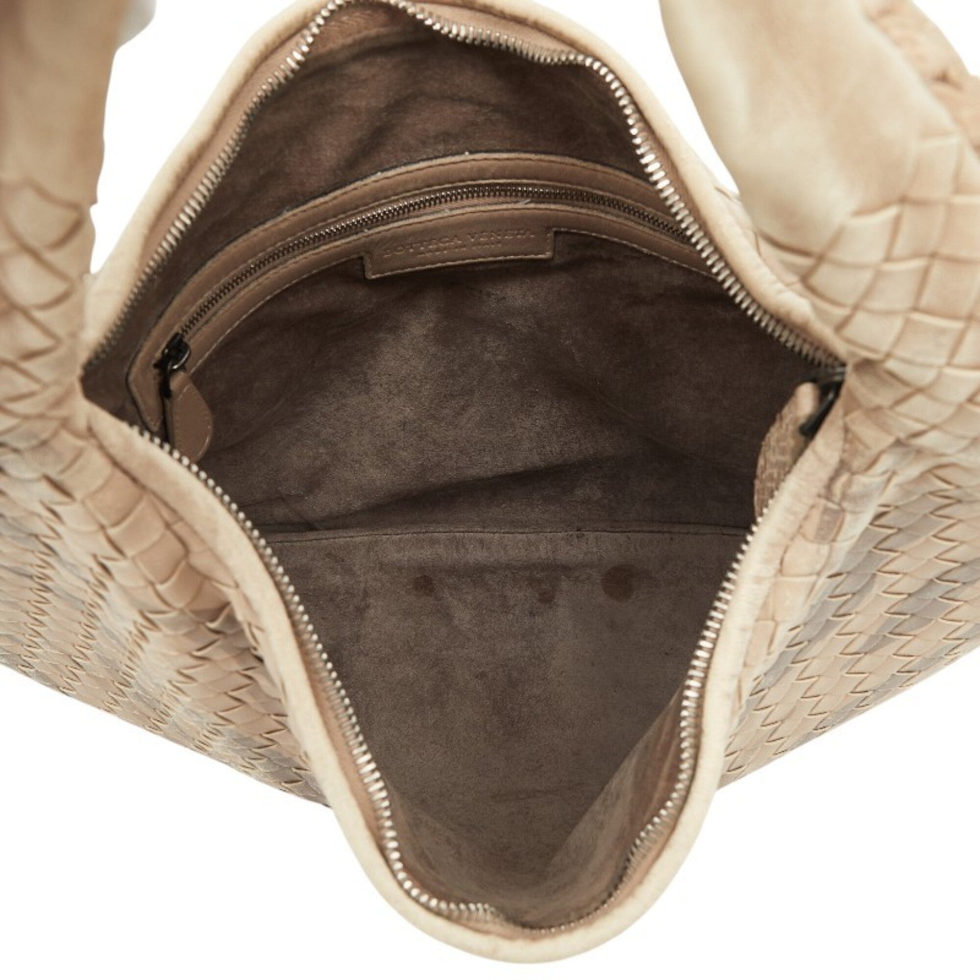 Bottega Veneta Beige Brown Leather Handbag Shoulder Bag (Pre-Owned)