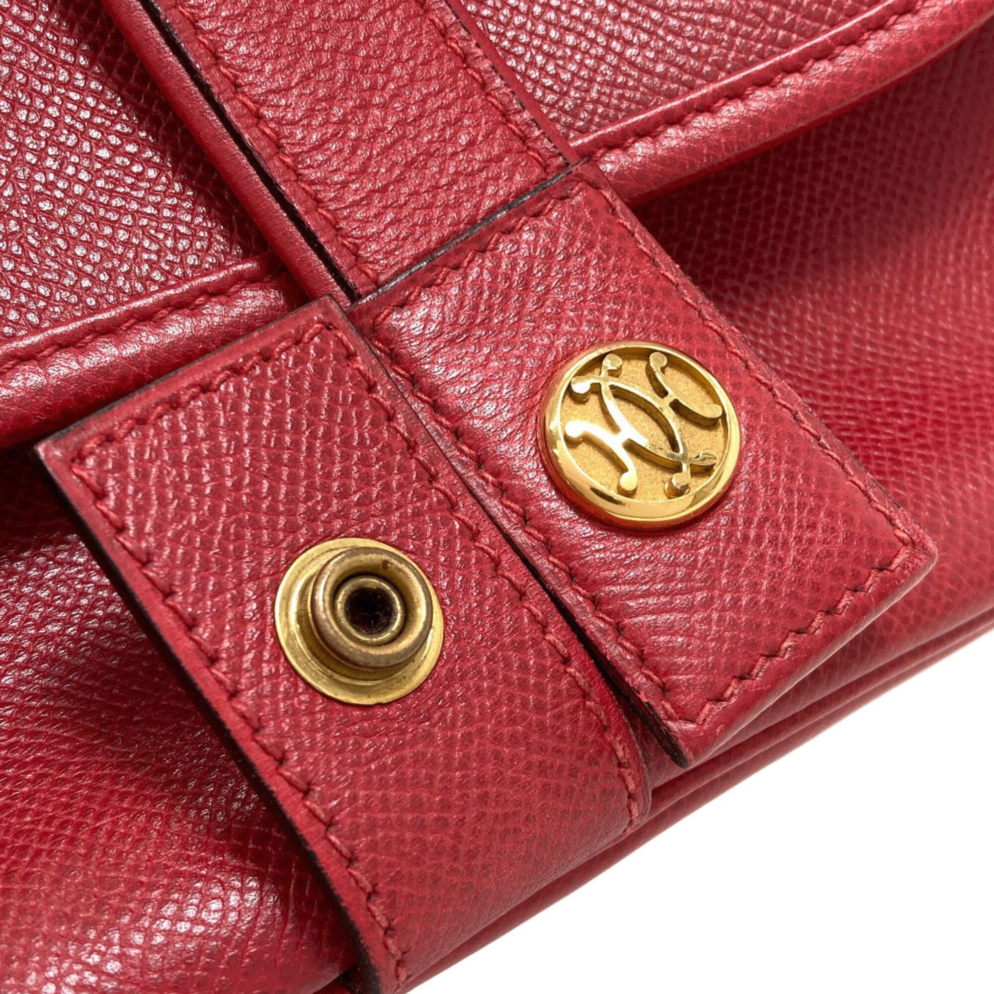 Hermes Red Color Courchevel Leather Shoulder Bag (Pre-Owned)