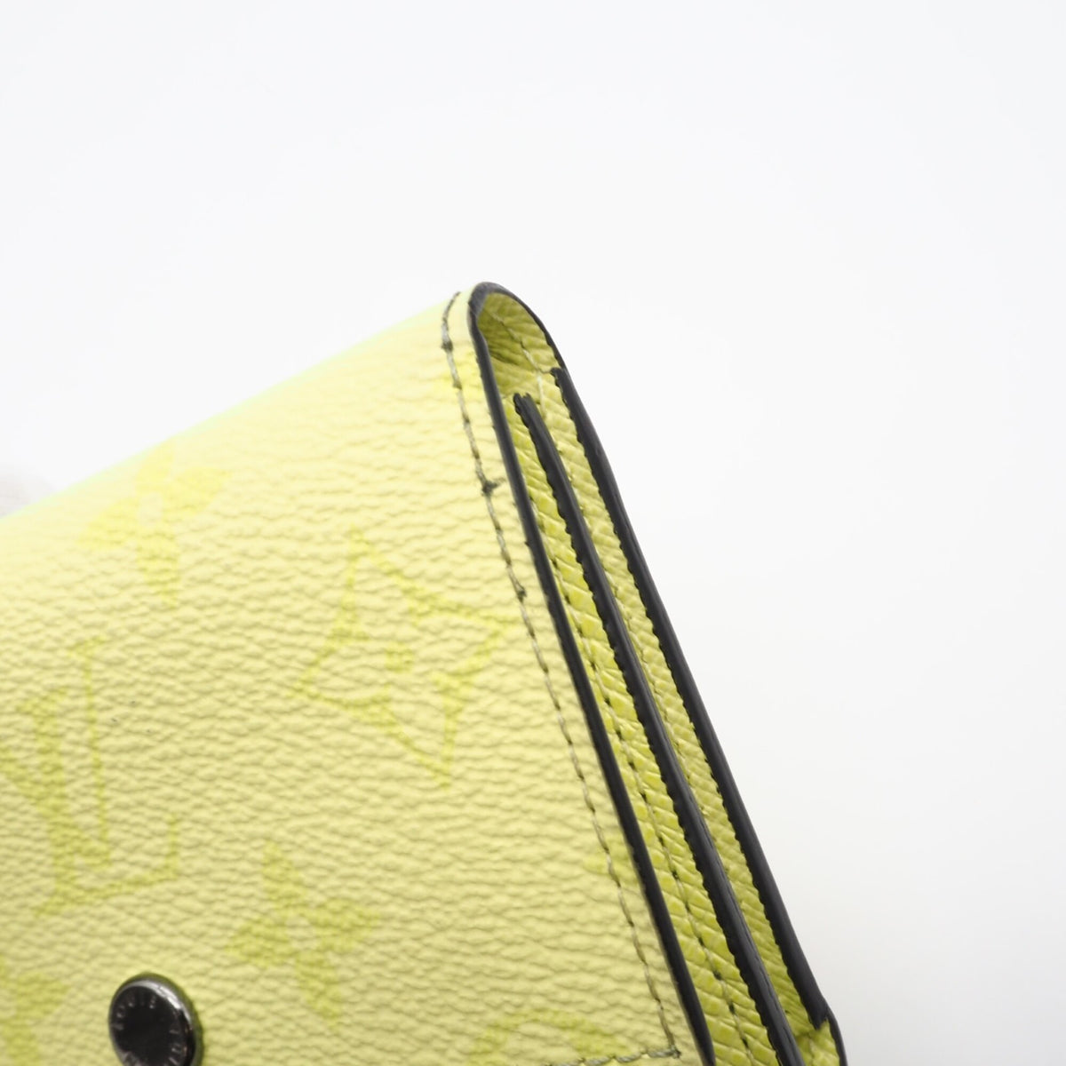 Louis Vuitton Taigarama Yellow Coated Canvas Wallet (Tri-Fold) (Pre-Owned)