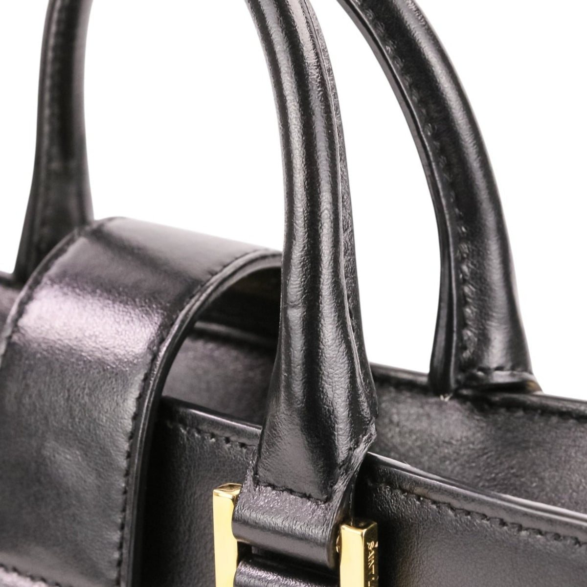 Yves Saint Laurent Black Leather Handbag Shoulder Bag (Pre-Owned)