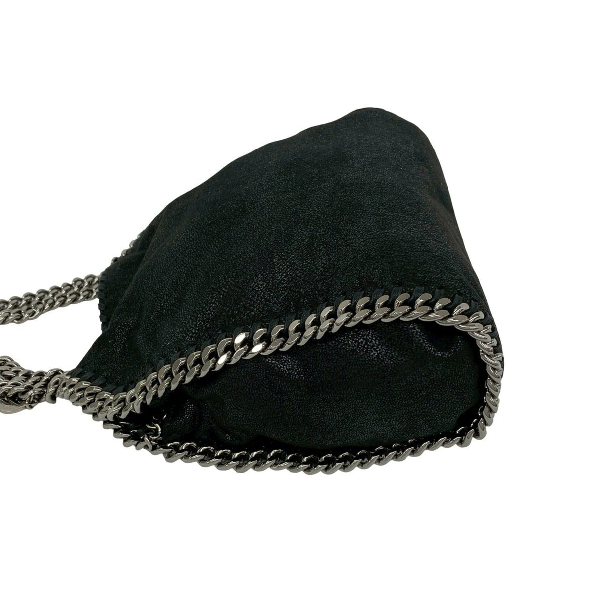 Stella Mccartney Black Leather Handbag Shoulder Bag (Pre-Owned)