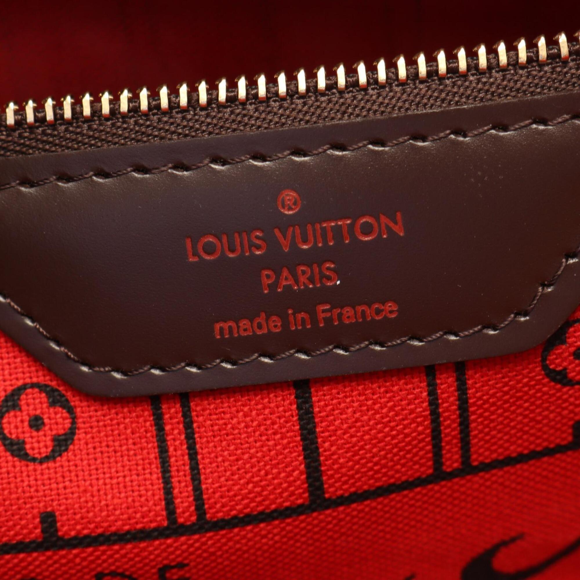 Louis Vuitton Brown Coated Canvas Leather Handbag Tote Bag (Pre-Owned)