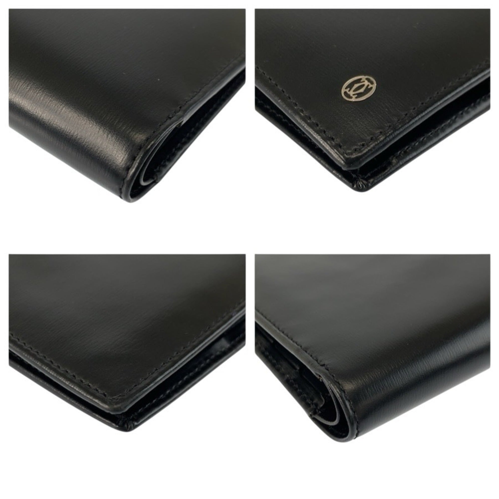 Cartier Black Leather Wallet (Bi-Fold) (Pre-Owned)
