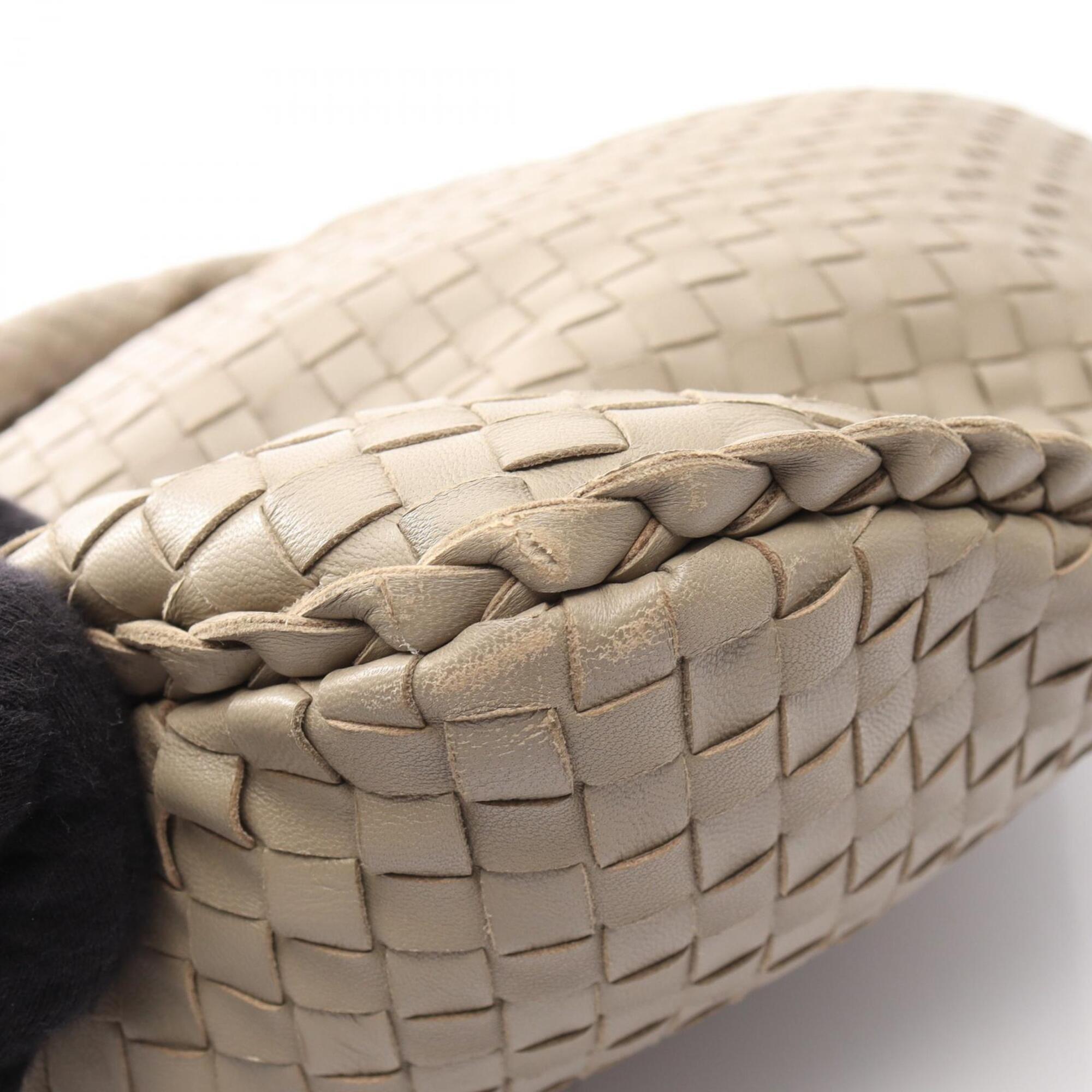 Bottega Veneta Beige Leather Handbag Shoulder Bag (Pre-Owned)