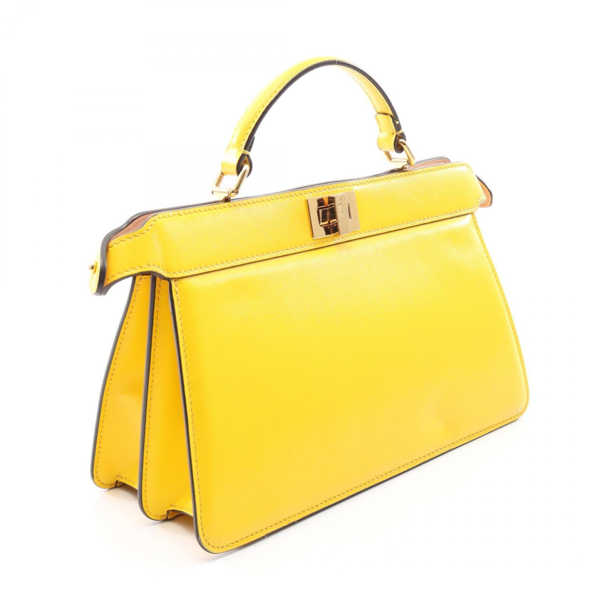 Fendi Yellow Leather Handbag (Pre-Owned)