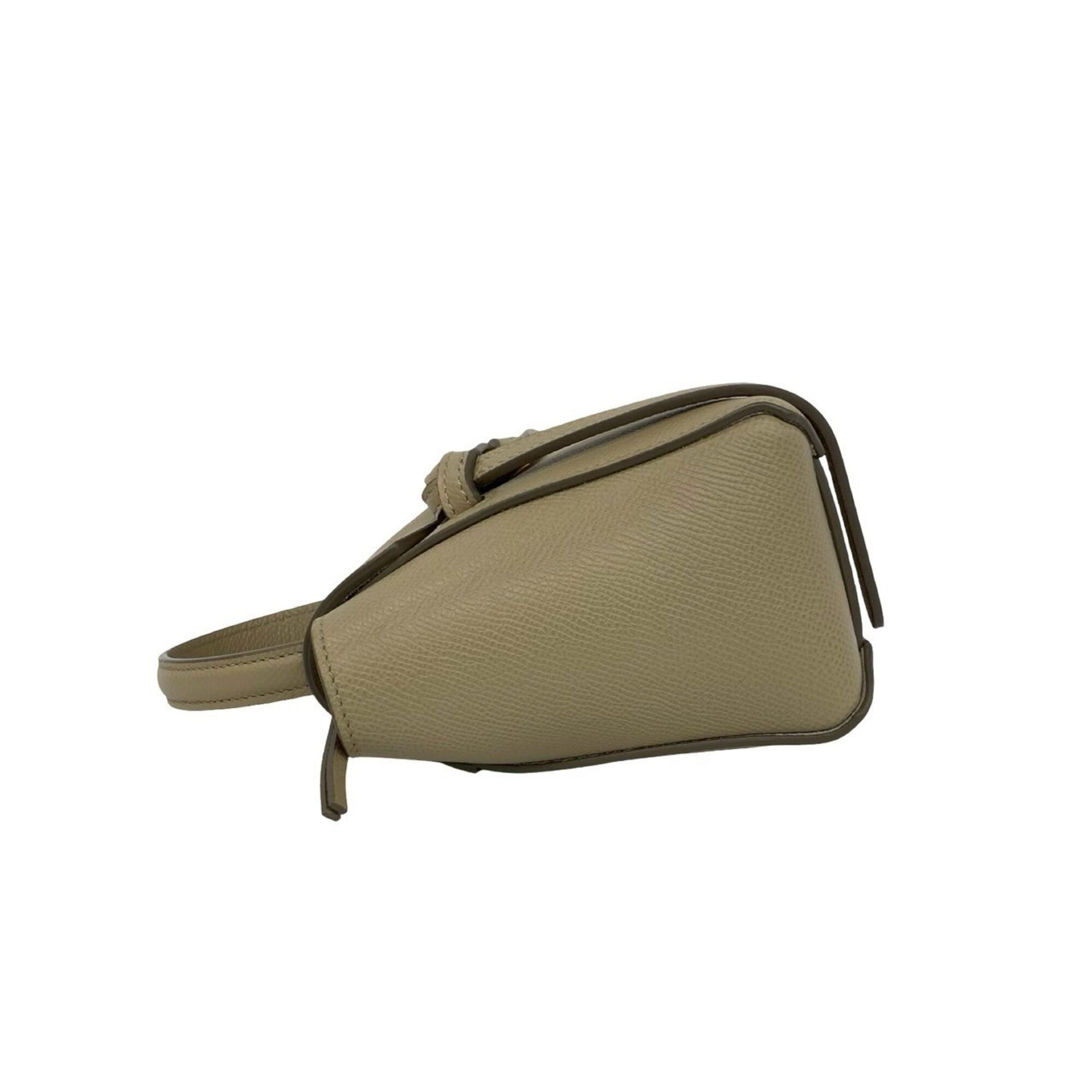 Celine Beige Leather Handbag Pochette Shoulder Bag (Pre-Owned)