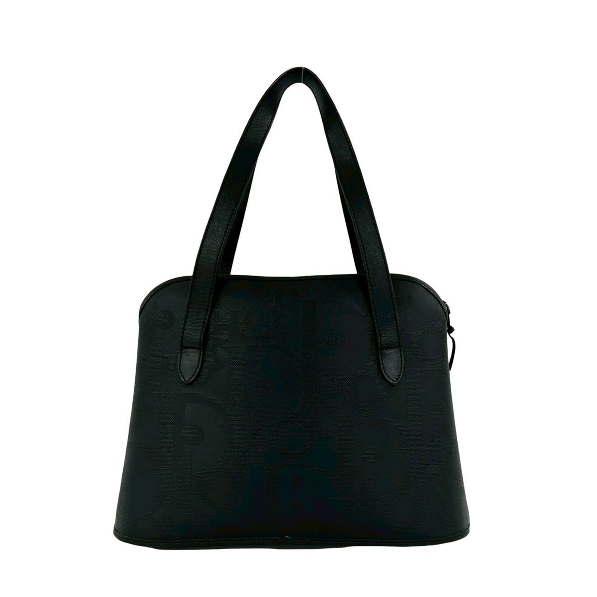 Christian Dior Black Leather Pvc Boston Bag Handbag Tote Bag (Pre-Owned)