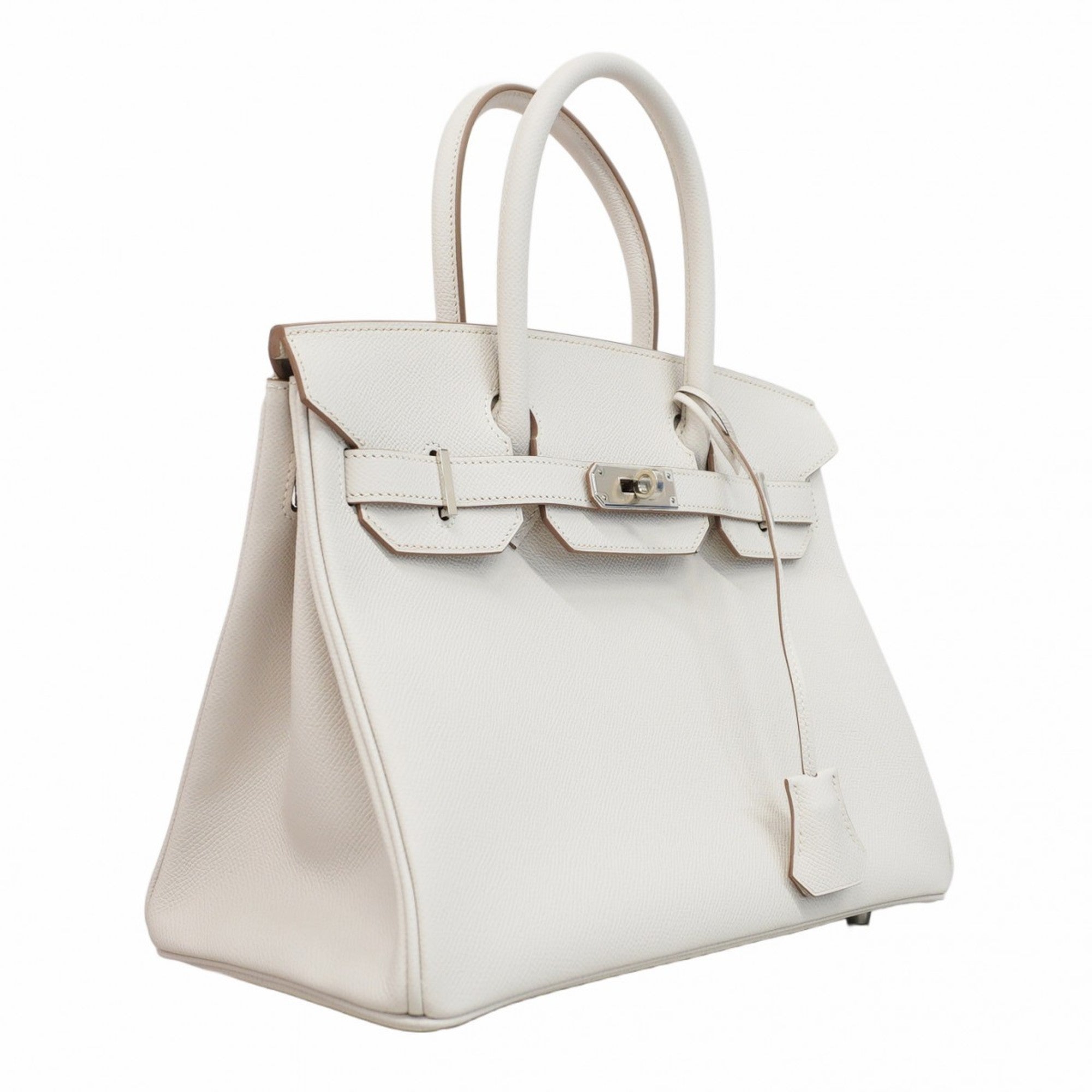 Hermes Silver Epsom Leather Handbag (Pre-Owned)