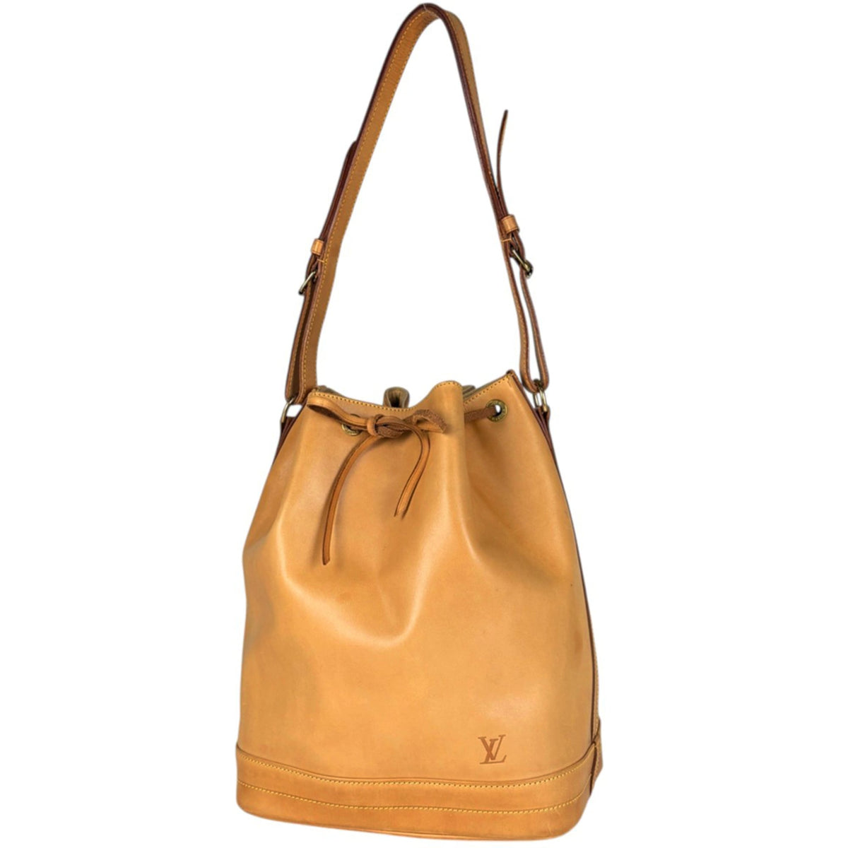 Louis Vuitton Beige Leather Shoulder Bag (Pre-Owned)