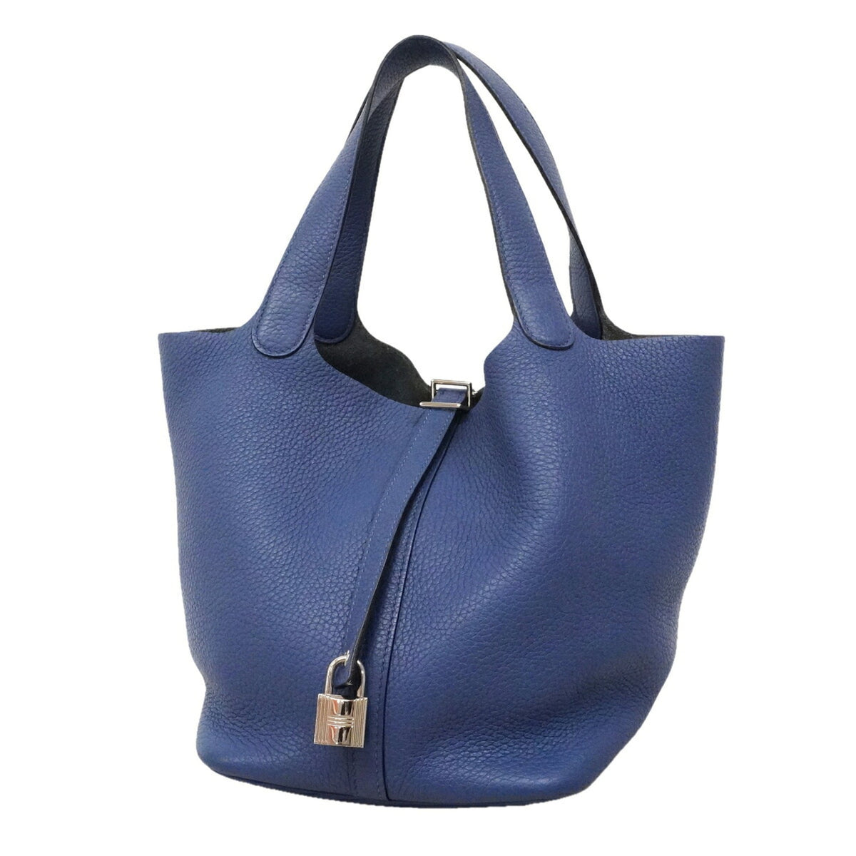 Hermes Bleu Saphir Taurillon Clemence Leather Handbag (Pre-Owned)