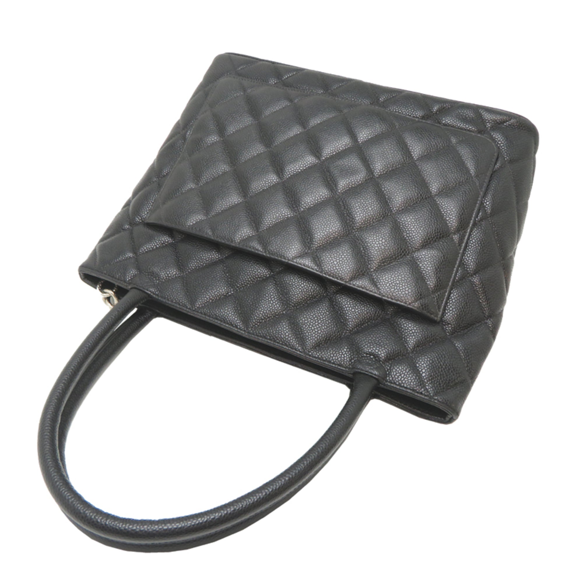 Chanel Black Grained Calfskin Tote Bag (Pre-Owned)
