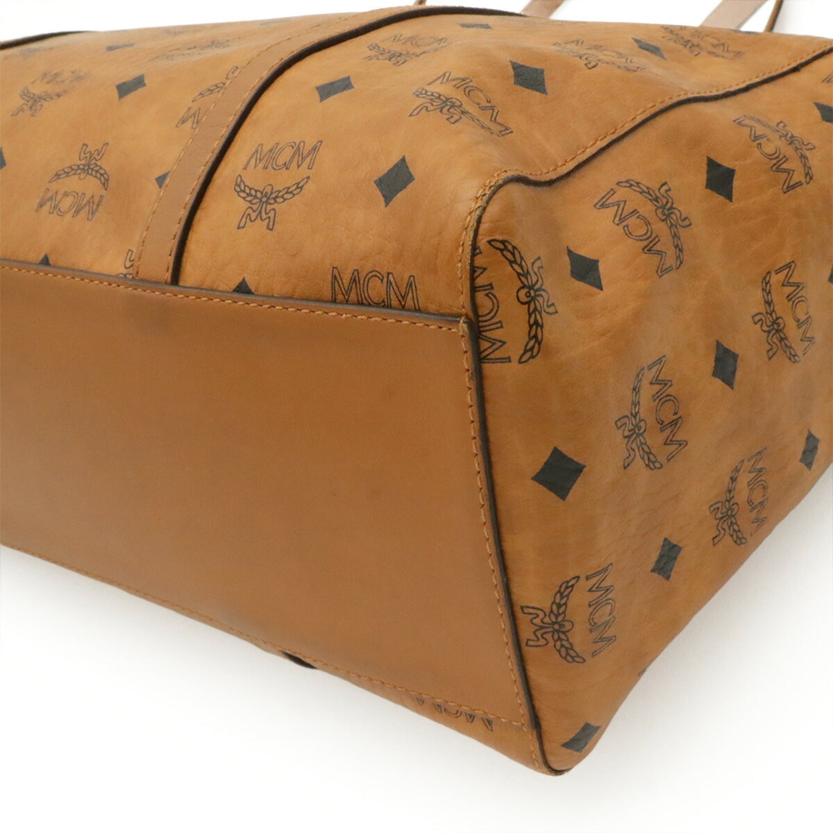 Mcm Brown Coated Canvas Shoulder Bag Tote Bag (Pre-Owned)