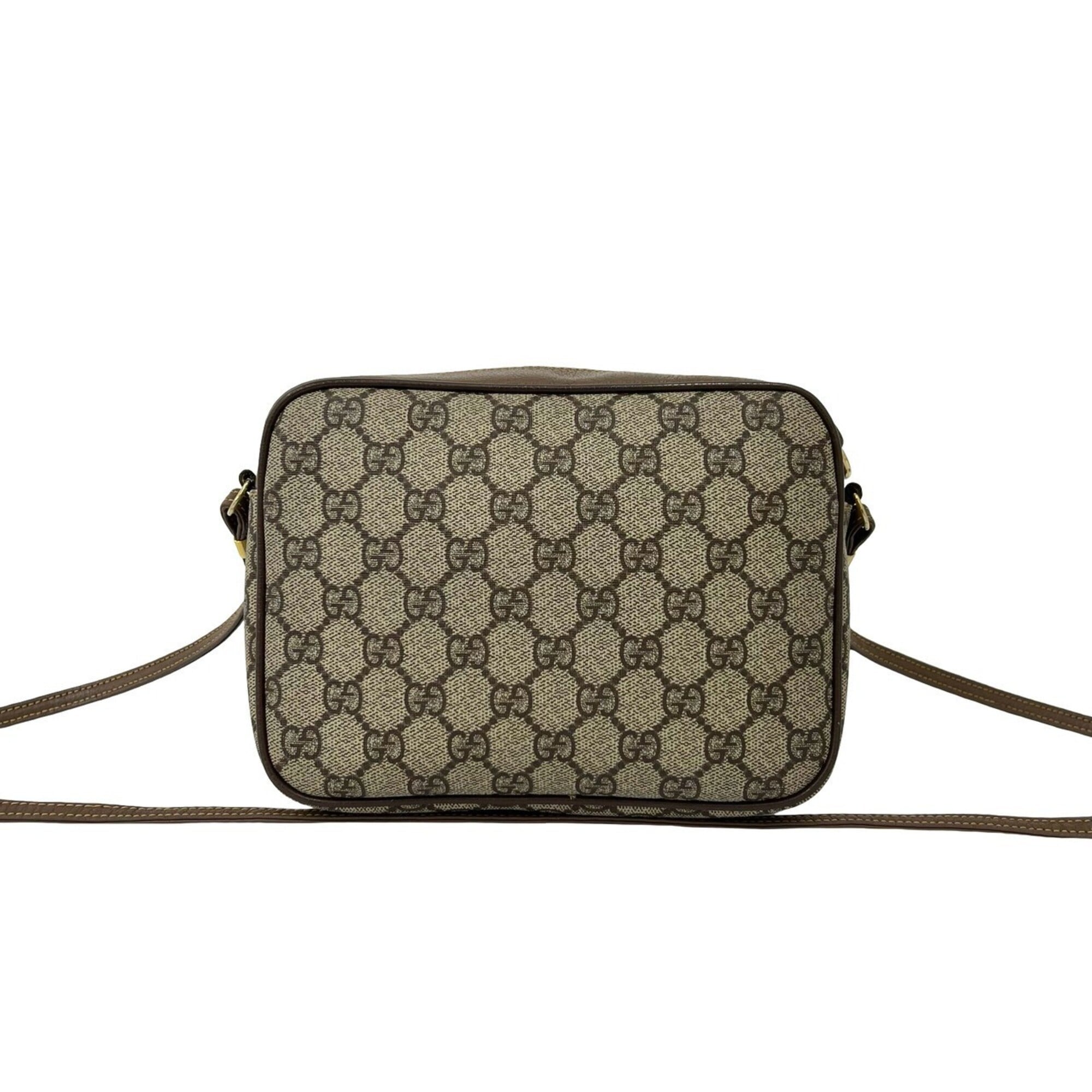 Gucci Brown Leather Pvc Pochette Shoulder Bag (Pre-Owned)