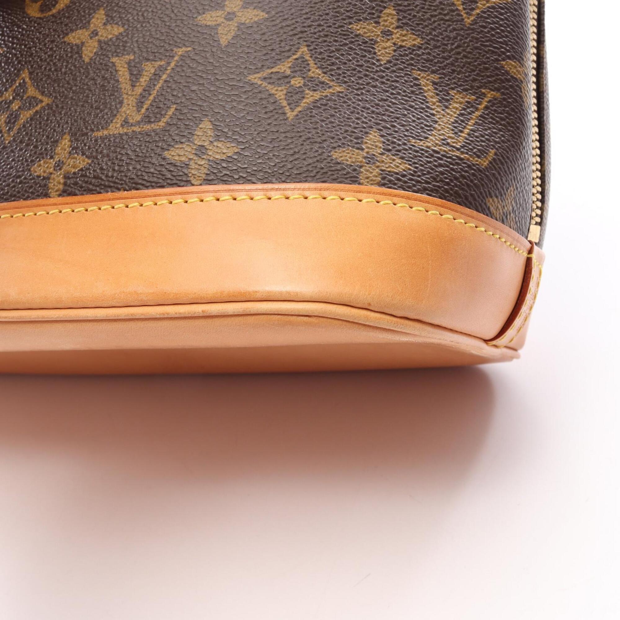 Louis Vuitton Monogram Brown Coated Canvas Leather Handbag (Pre-Owned)
