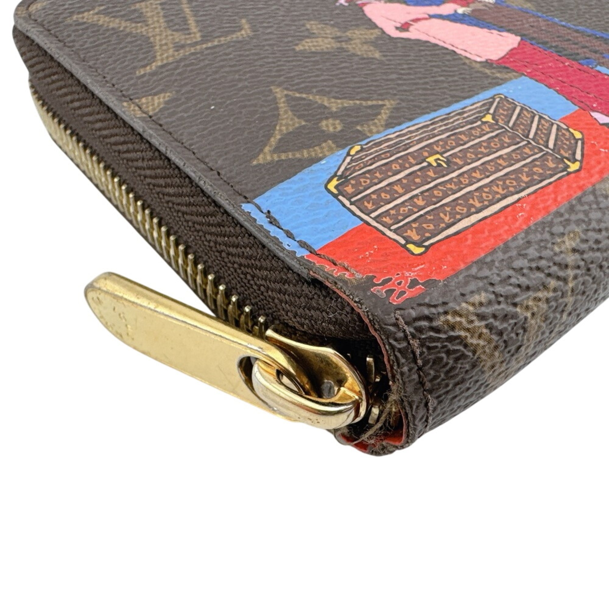 Louis Vuitton Monogram Brown Leather Long Wallet (Bi-Fold) (Pre-Owned)
