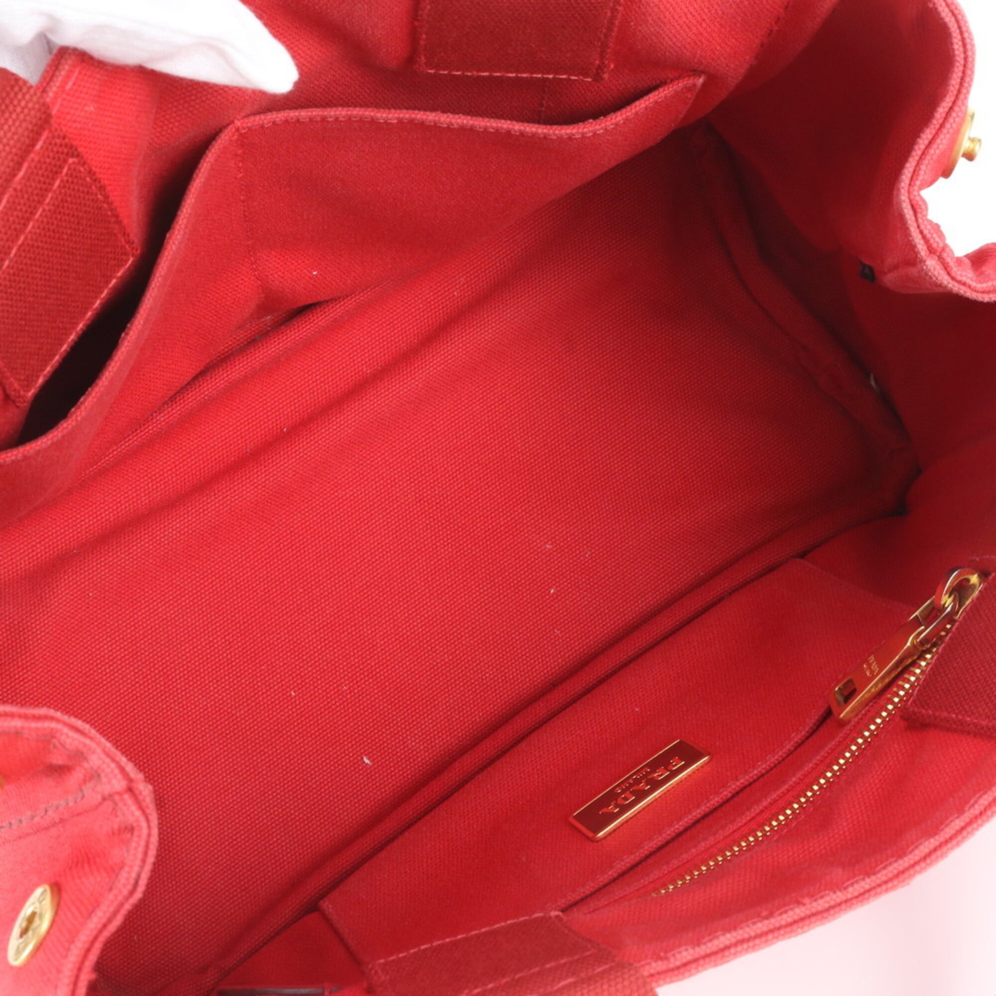 Prada Red Color Handbag Shoulder Bag Tote Bag (Pre-Owned)