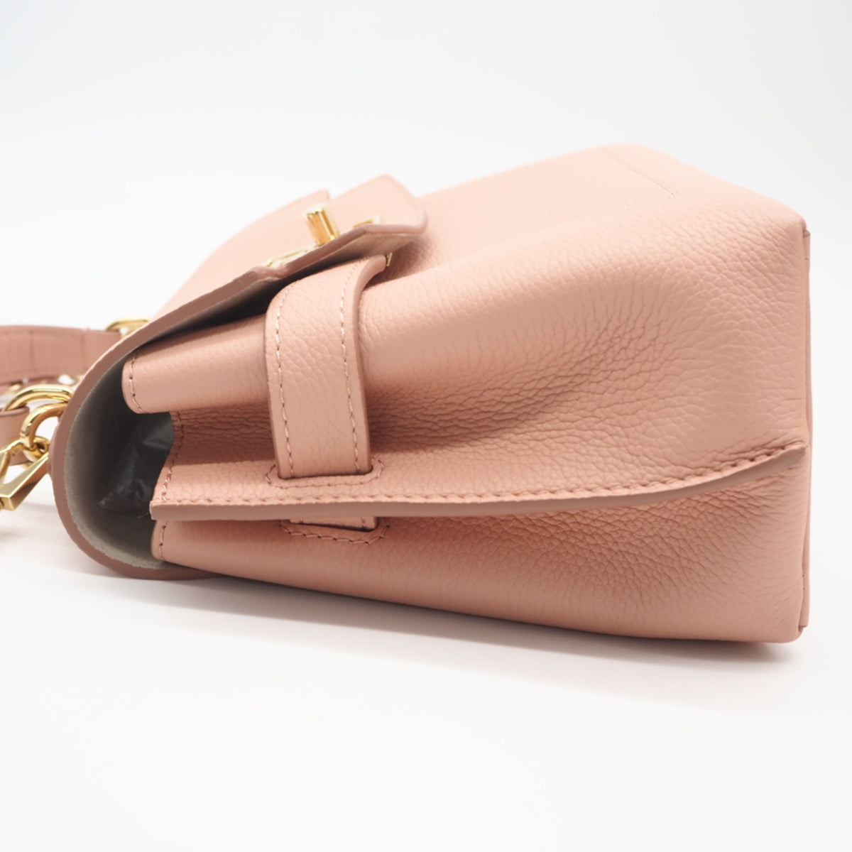 Louis Vuitton Pink Beige Leather Shoulder Bag (Pre-Owned)