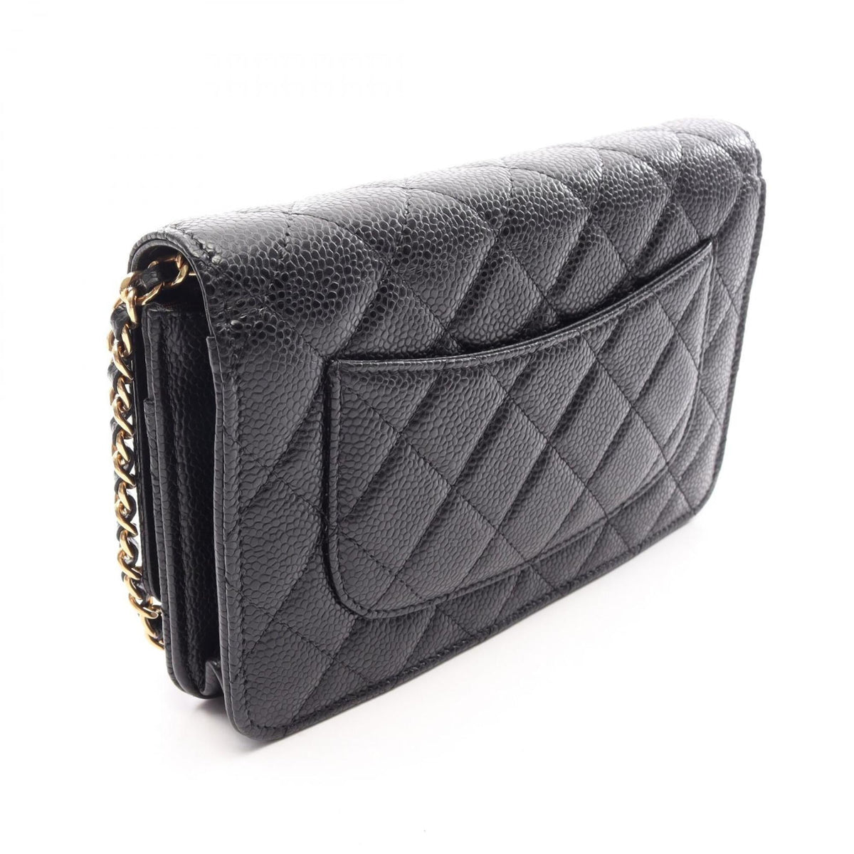 Chanel Black Grained Calfskin Handbag Shoulder Bag (Pre-Owned)