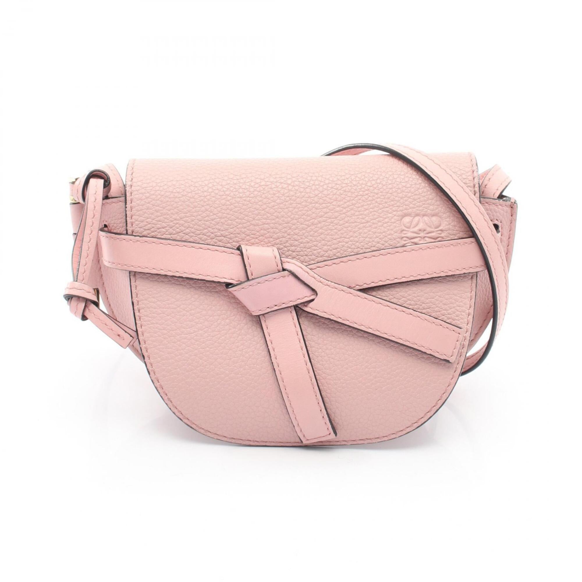 Loewe Pink Leather Handbag Shoulder Bag (Pre-Owned)