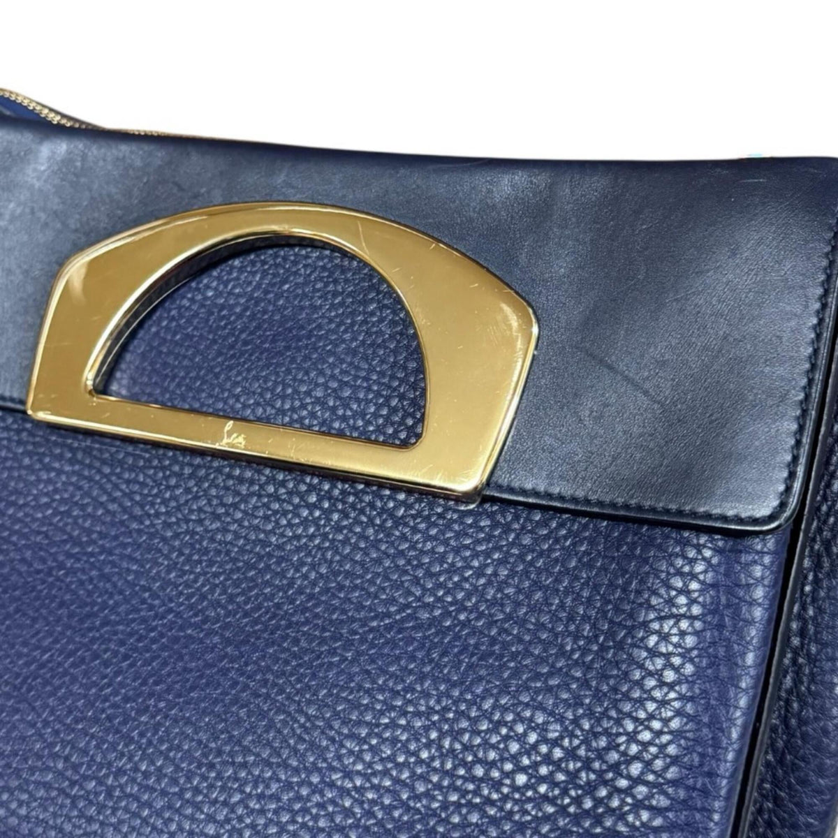 Christian Louboutin Navy Leather Shoulder Bag (Pre-Owned)