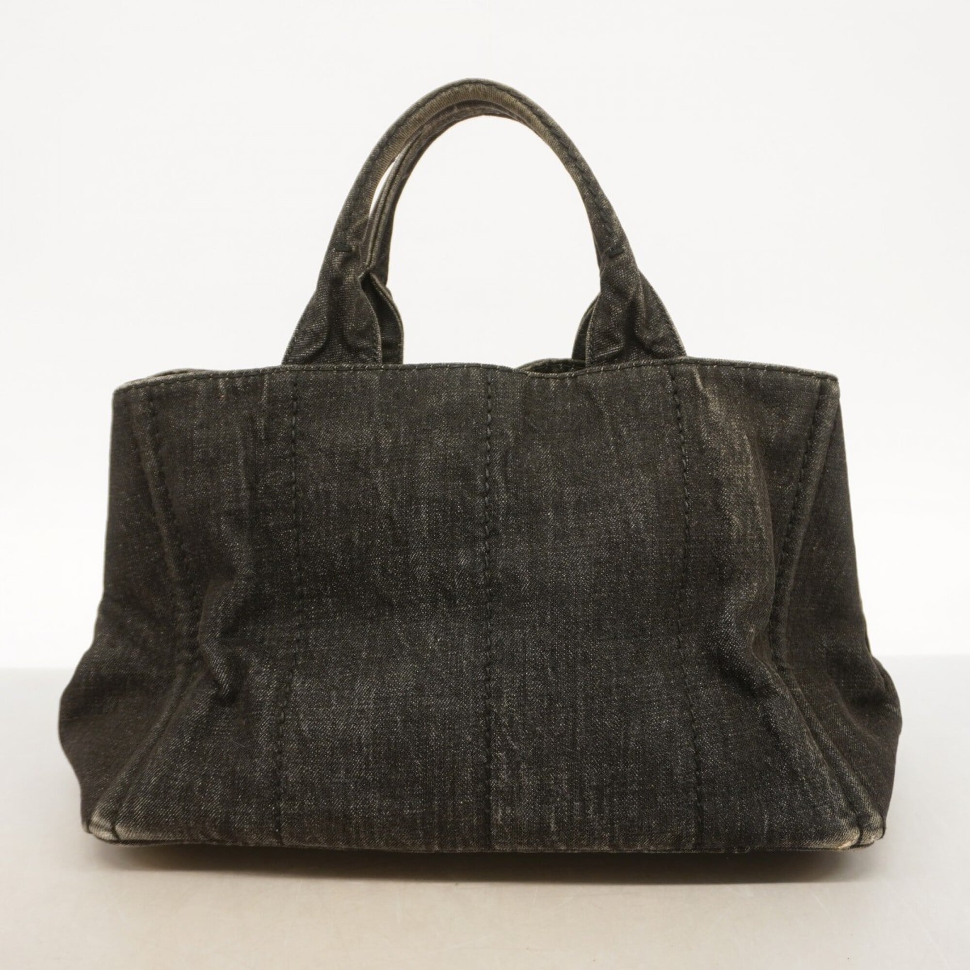 Prada Black Denim Tote Bag (Pre-Owned)