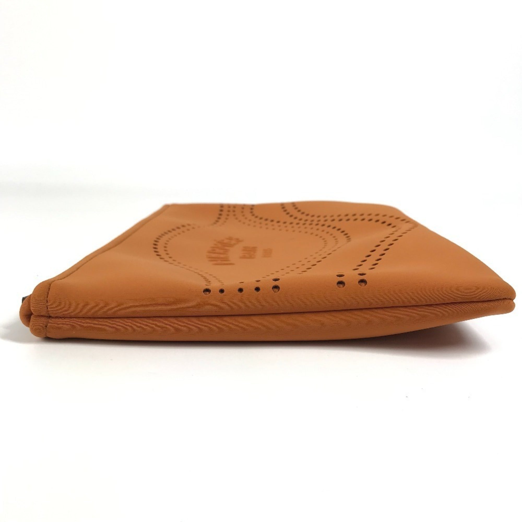 Hermes Orange Polyamide Clutch Bag Pouch (Pre-Owned)