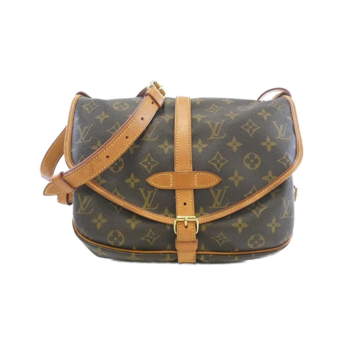Louis Vuitton Brown Coated Canvas Shoulder Bag (Pre-Owned)
