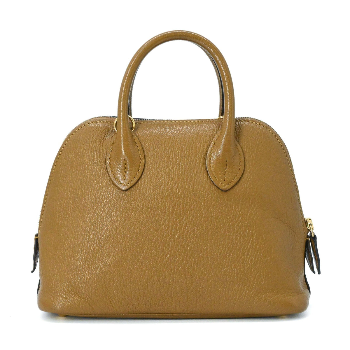 Hermes Brown Chevre Leather Handbag Shoulder Bag (Pre-Owned)