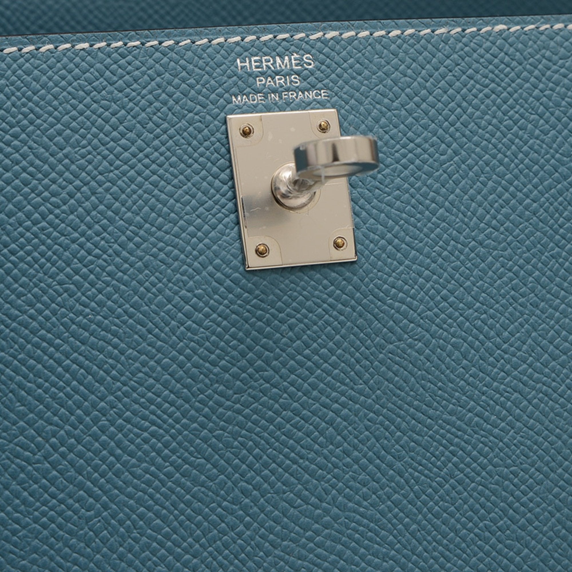 Hermes Blue Jean Epsom Leather Handbag (Pre-Owned)