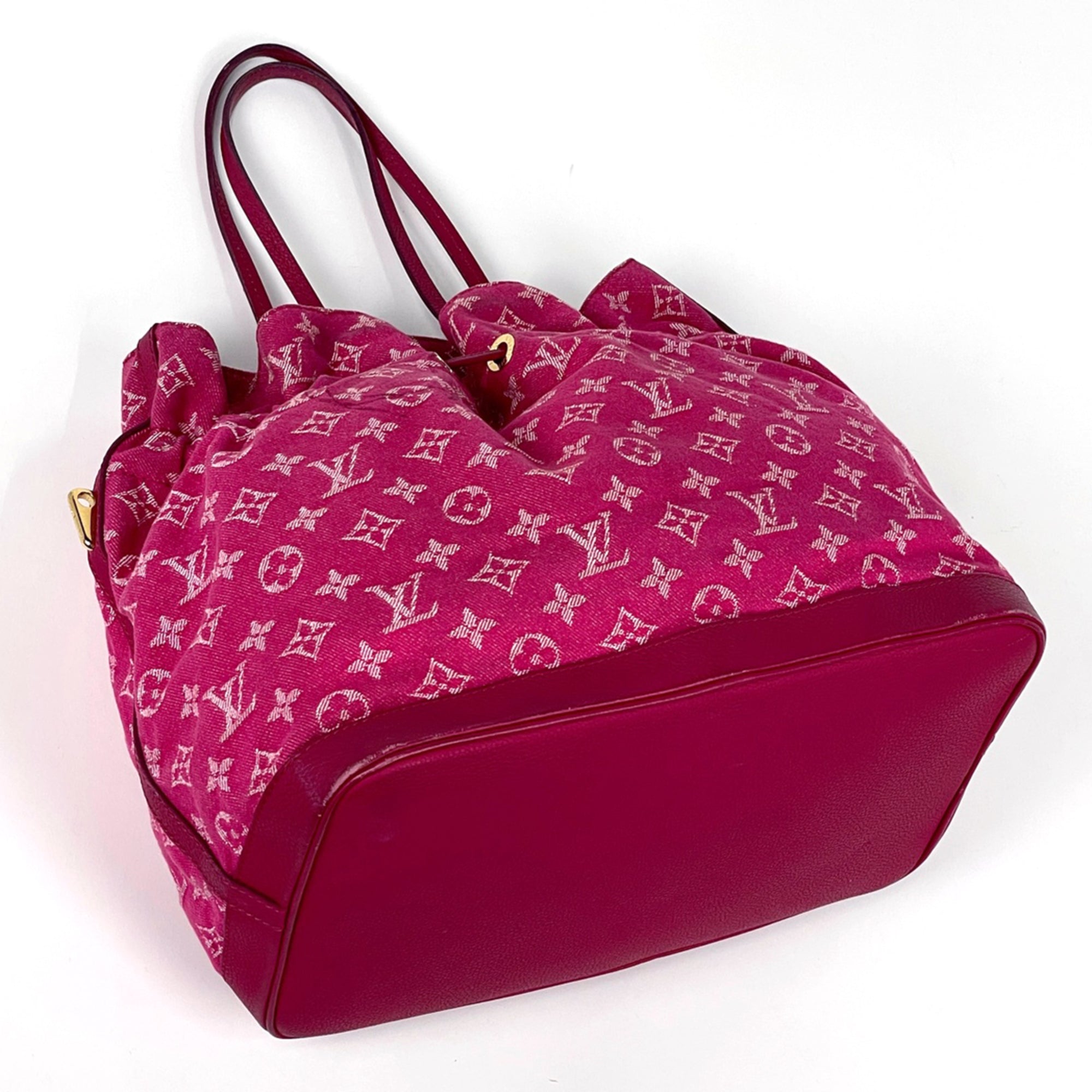 Louis Vuitton Monogram Pink Monogram Denim Handbag Shoulder Bag (Pre-Owned)