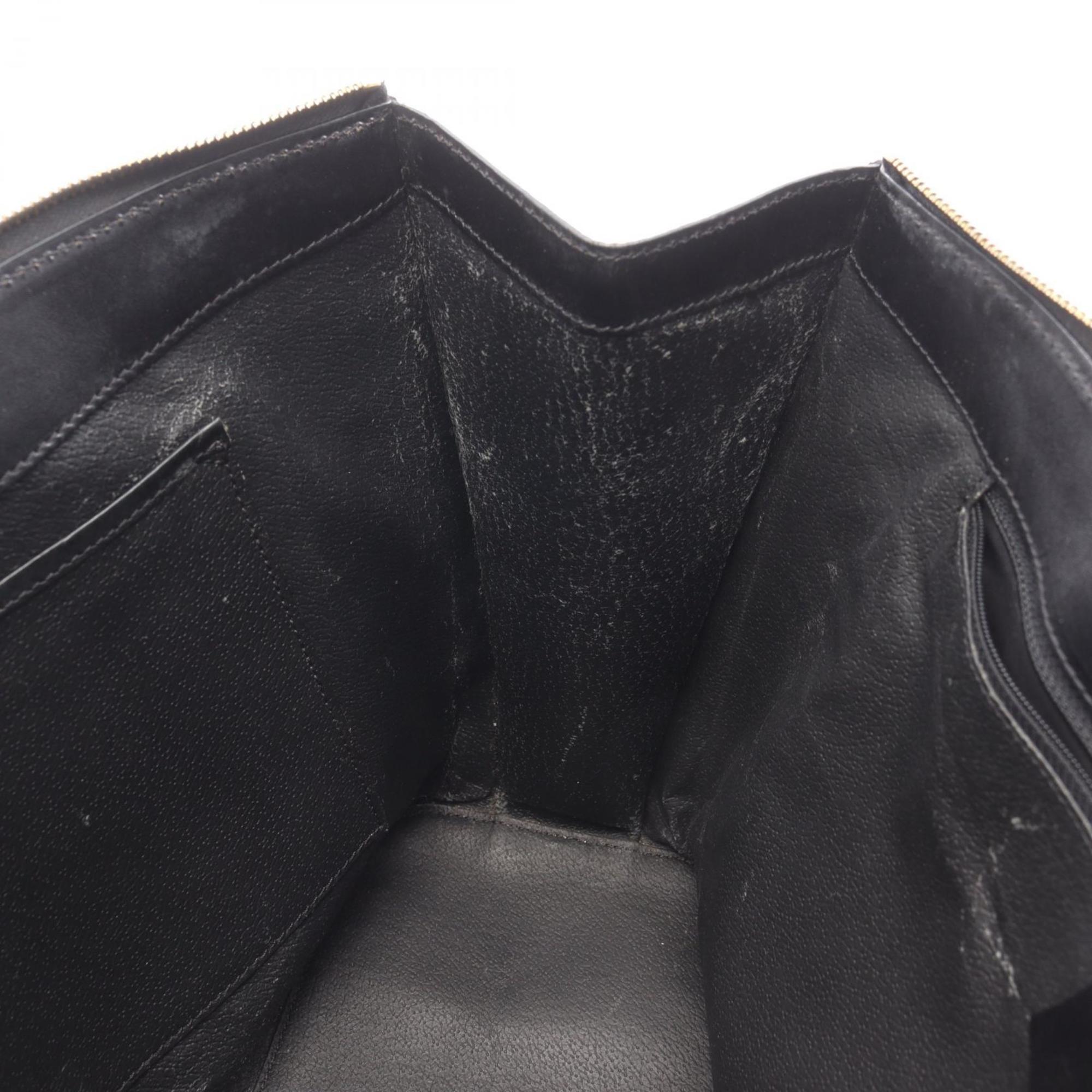 Celine Black Brown Coated Canvas Leather Handbag Tote Bag (Pre-Owned)