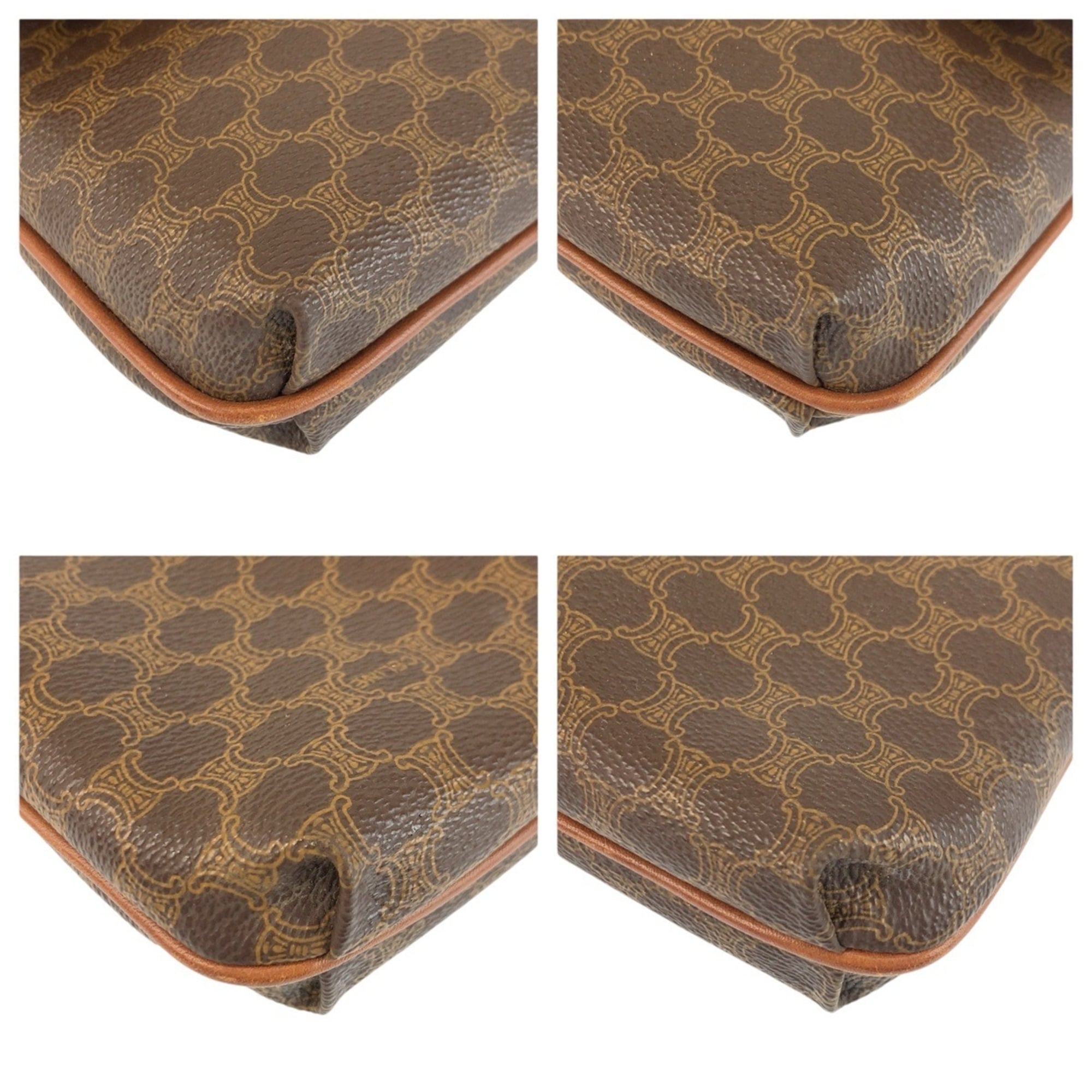 Celine Brown Pvc Clutch Bag Handbag Pouch (Pre-Owned)