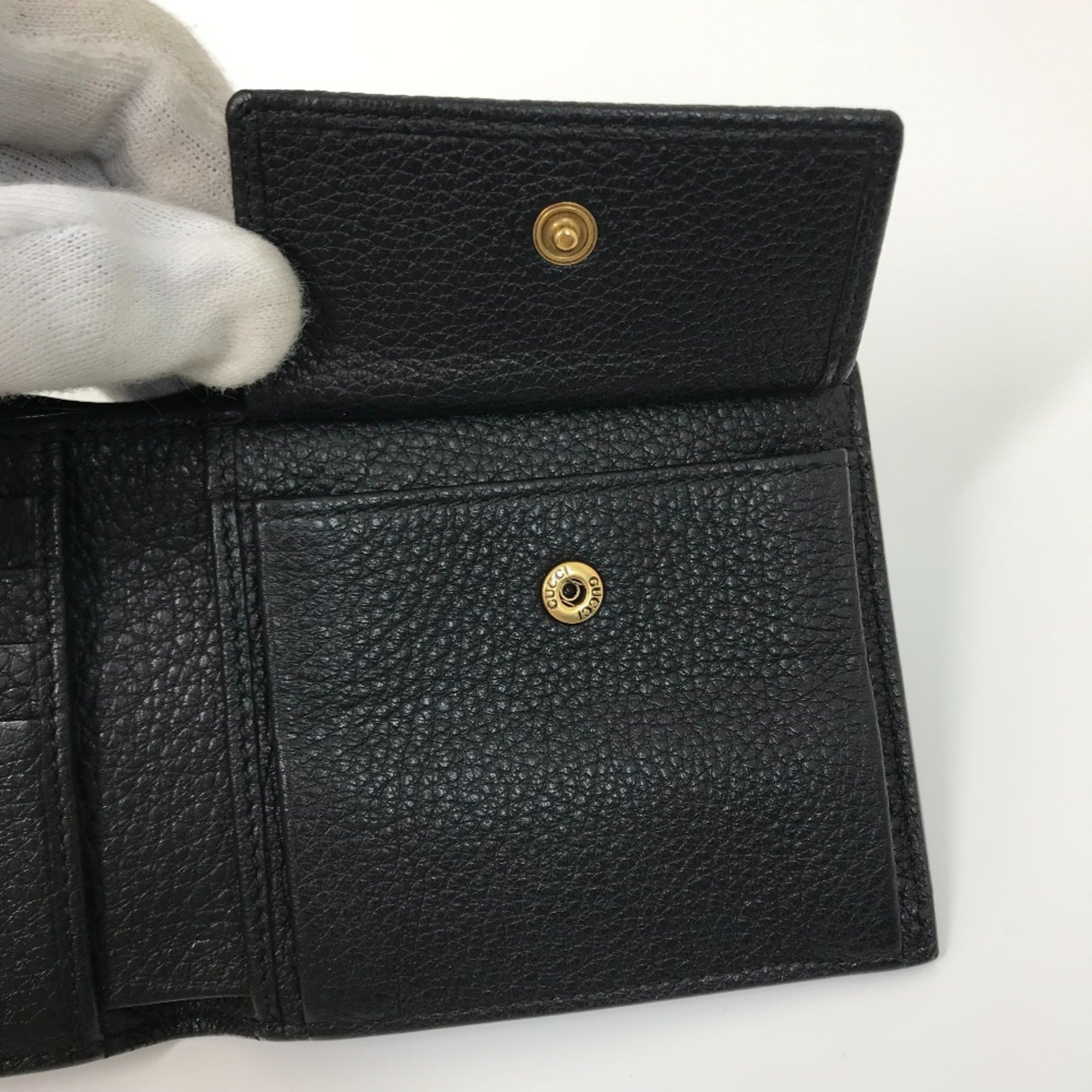 Gucci Black Leather Wallet (Bi-Fold) (Pre-Owned)