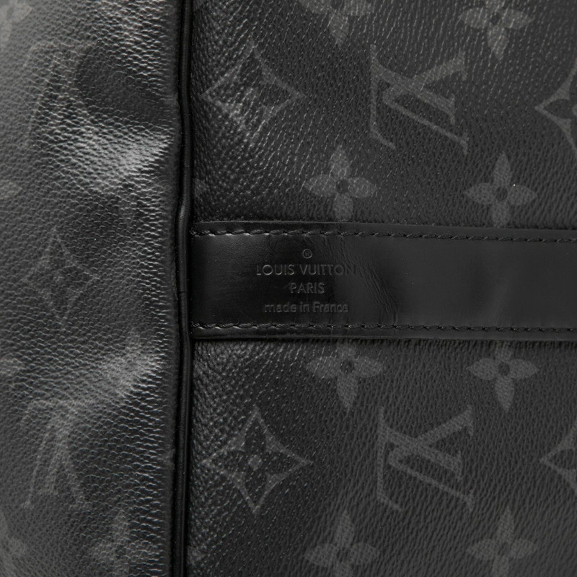 Louis Vuitton Black Gray Monogram Eclipse Pvc Leather Boston Bag Handbag Shoulder Bag (Pre-Owned)