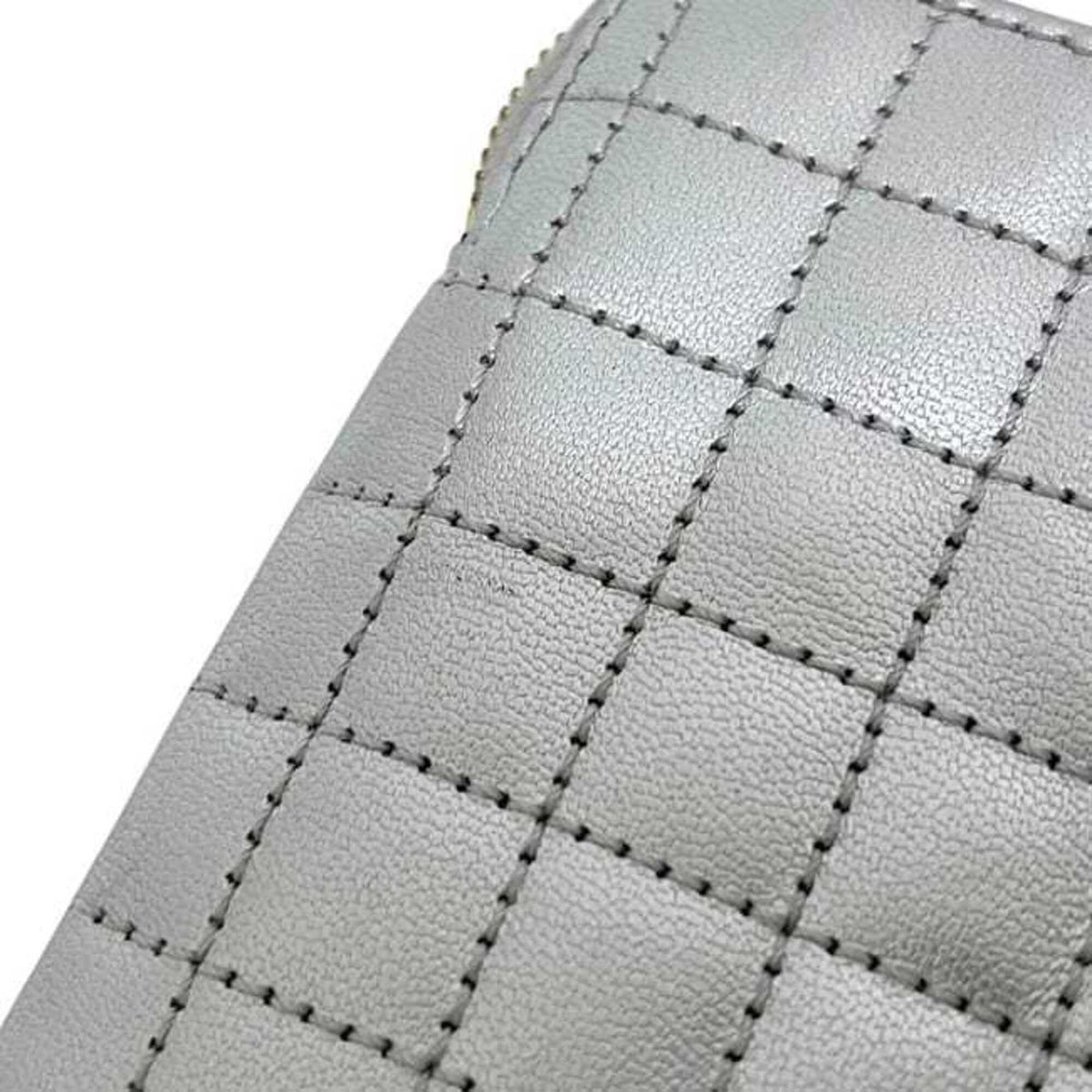 Celine Silver Leather Coin Purse/Coin Case (Pre-Owned)