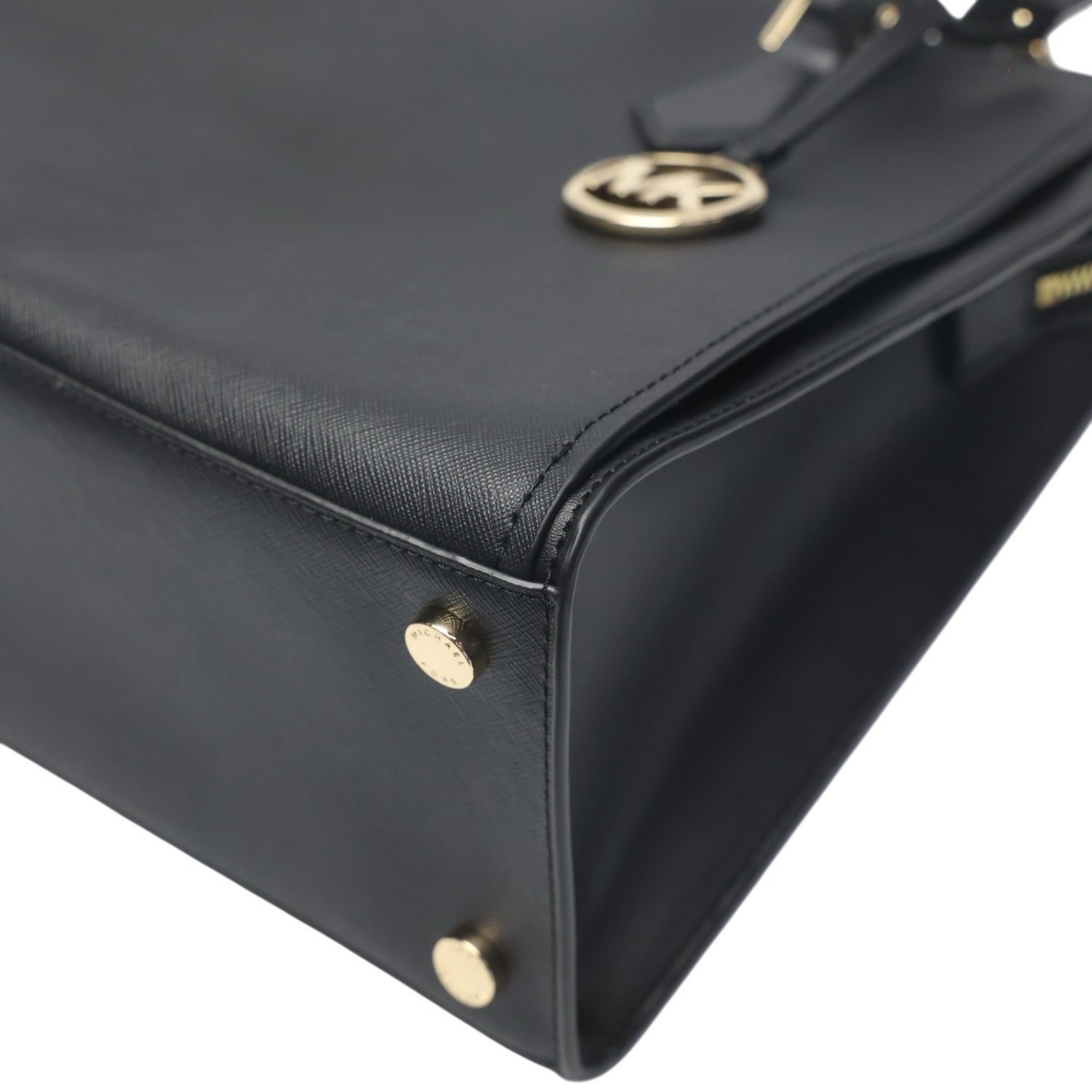 Michael Kors Black Leather Tote Bag (Pre-Owned)